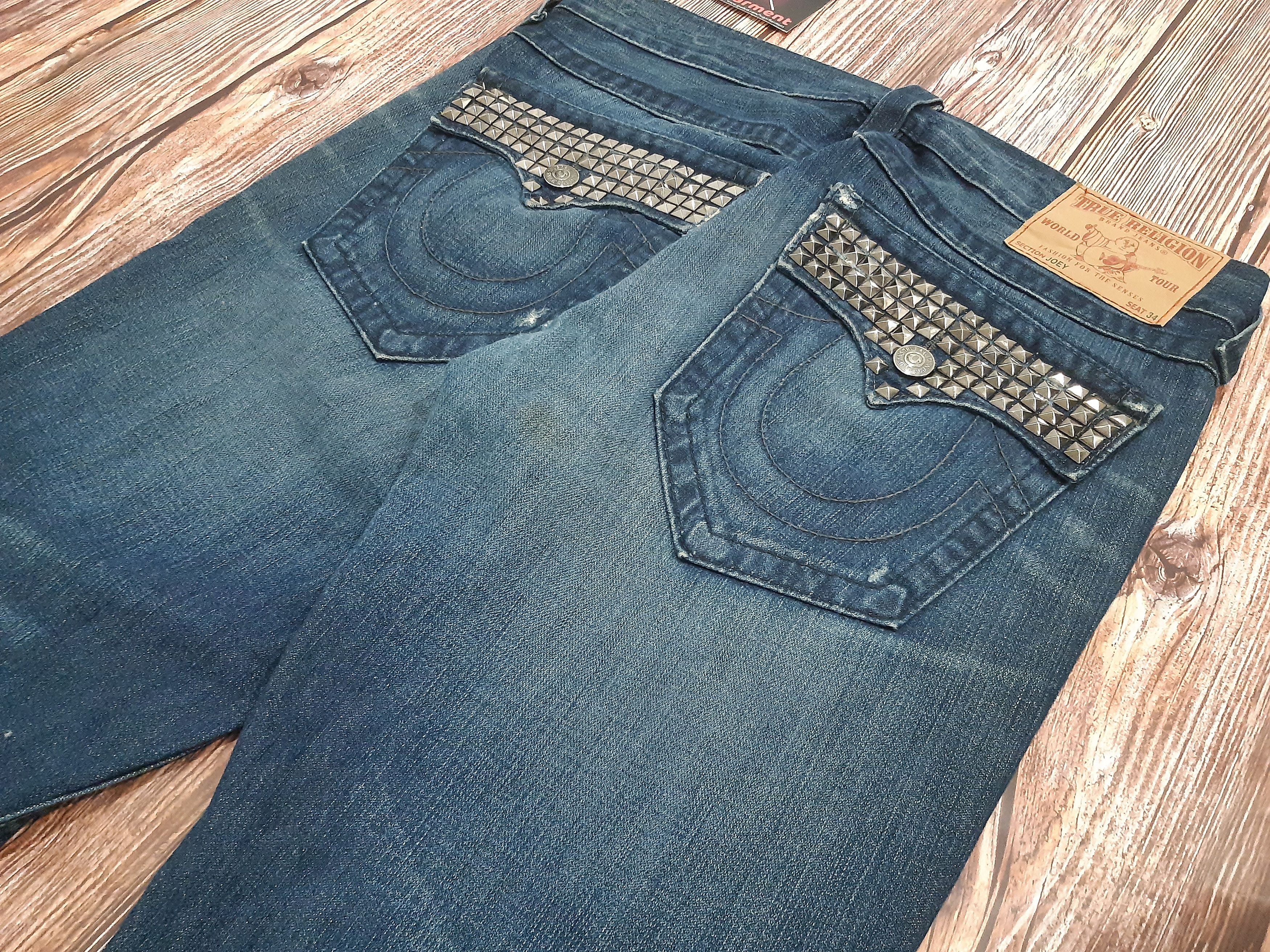 True Religion Bell Bottom Bootcut Jeans Flare True Religion Spike RARE Size 35" - 17 Thumbnail