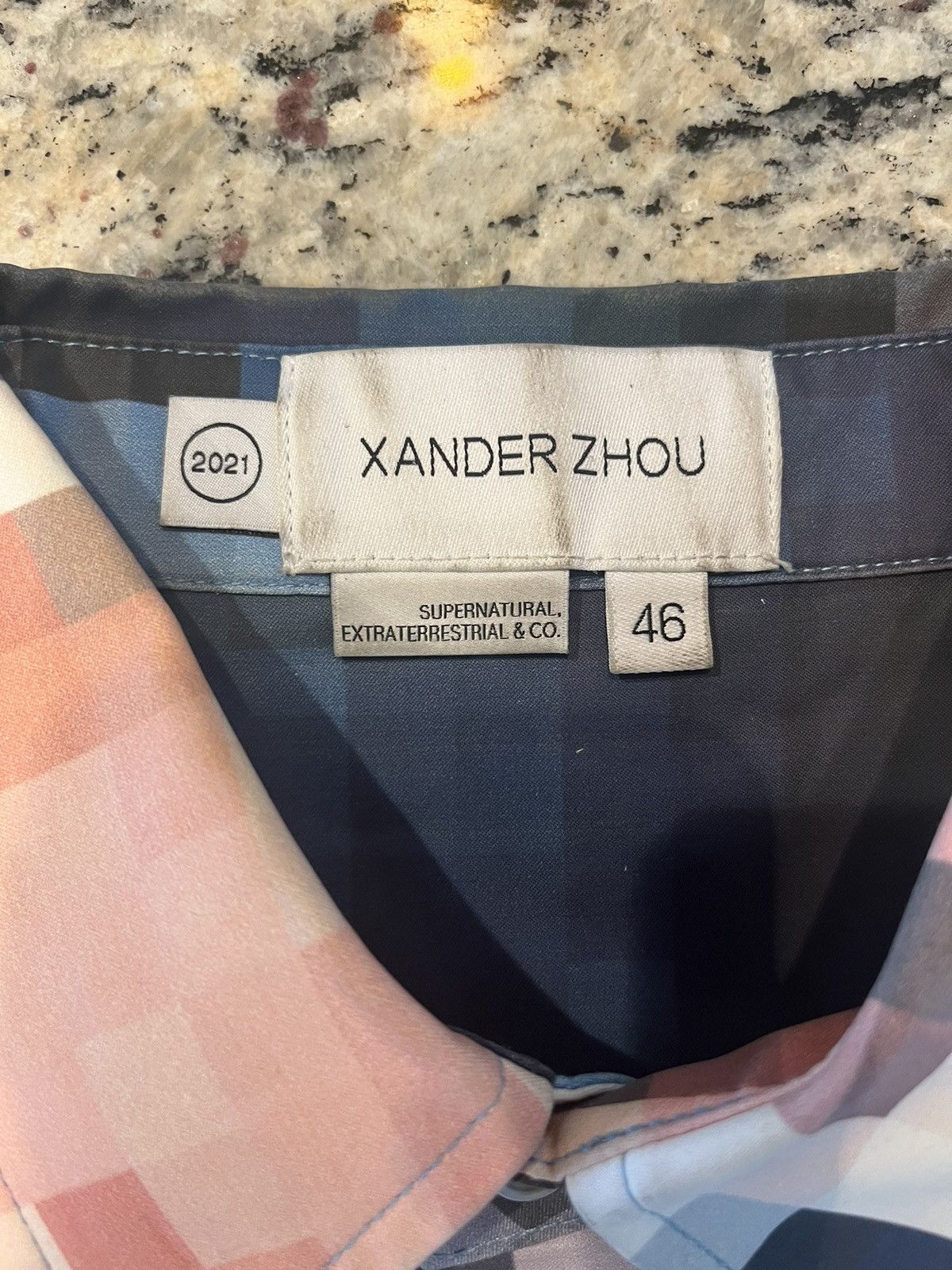 Xander Zhou S/S2021 Pixelate Short Sleeve Shirt Jacket.