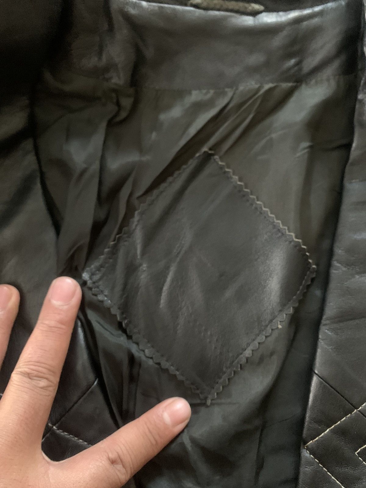 Japanese Brand Vintage Genuine Leather Double Collar Jacket Size US M / EU 48-50 / 2 - 3 Thumbnail