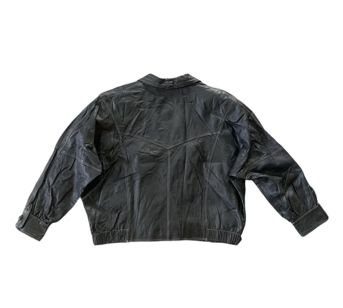 Japanese Brand Vintage Genuine Leather Double Collar Jacket Size US M / EU 48-50 / 2 - 2 Thumbnail