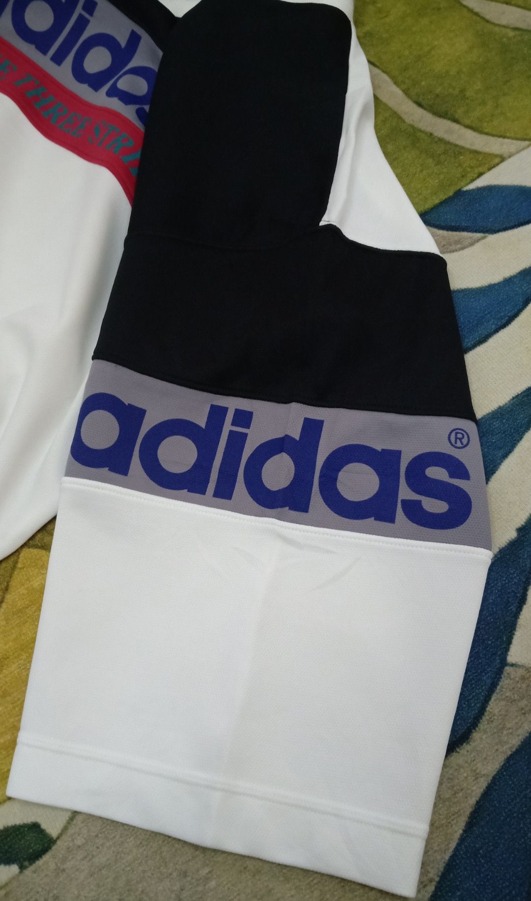 Adidas Vintage 90s Adidas With The Three Stripes Jersey Size US L / EU 52-54 / 3 - 19 Thumbnail