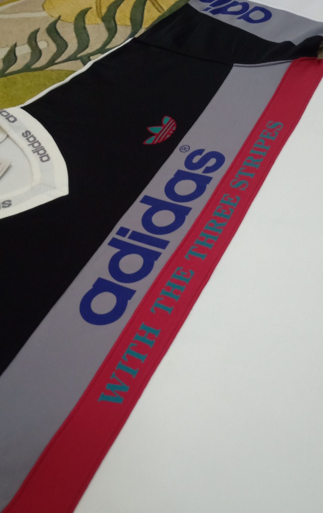 Adidas Vintage 90s Adidas With The Three Stripes Jersey Size US L / EU 52-54 / 3 - 6 Thumbnail