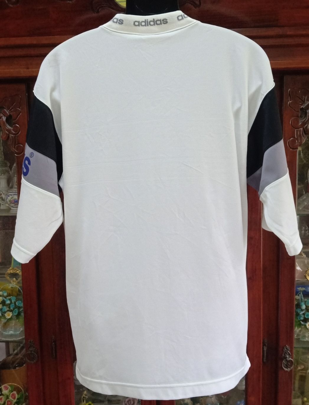 Adidas Vintage 90s Adidas With The Three Stripes Jersey Size US L / EU 52-54 / 3 - 2 Thumbnail