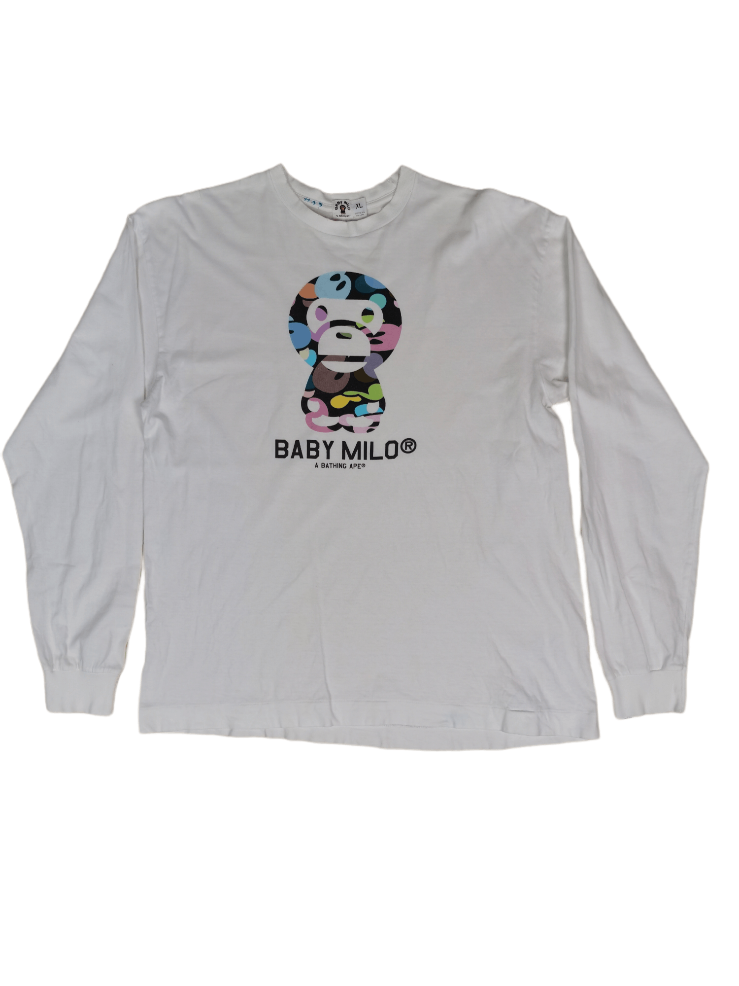 ト*プ様 BAPE BABY MILO LONG SLEEVE BAPE Kids White Printed