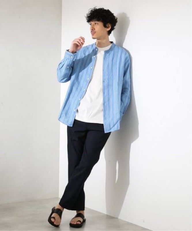 Journal Standard Men’s 🇯🇵 Journal Standard Striped Linen Shirt Sz S Size US S / EU 44-46 / 1 - 3 Thumbnail