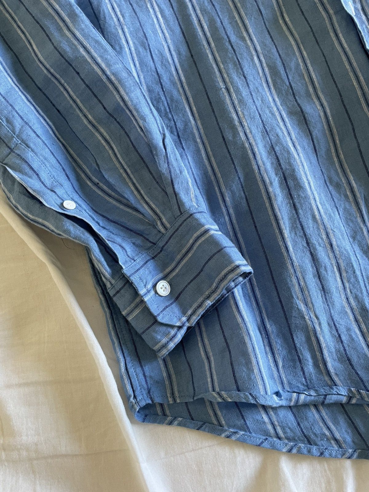 Journal Standard Men’s 🇯🇵 Journal Standard Striped Linen Shirt Sz S Size US S / EU 44-46 / 1 - 5 Thumbnail