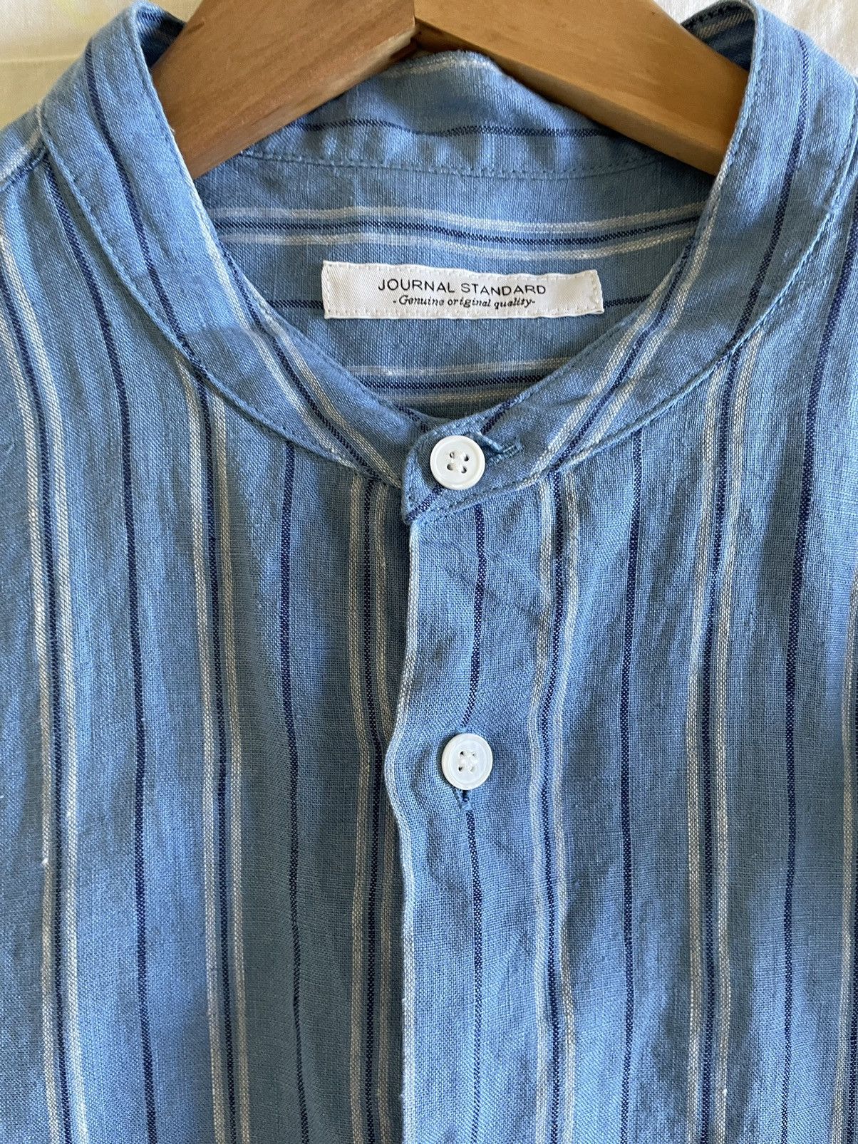Journal Standard Men’s 🇯🇵 Journal Standard Striped Linen Shirt Sz S Size US S / EU 44-46 / 1 - 6 Thumbnail