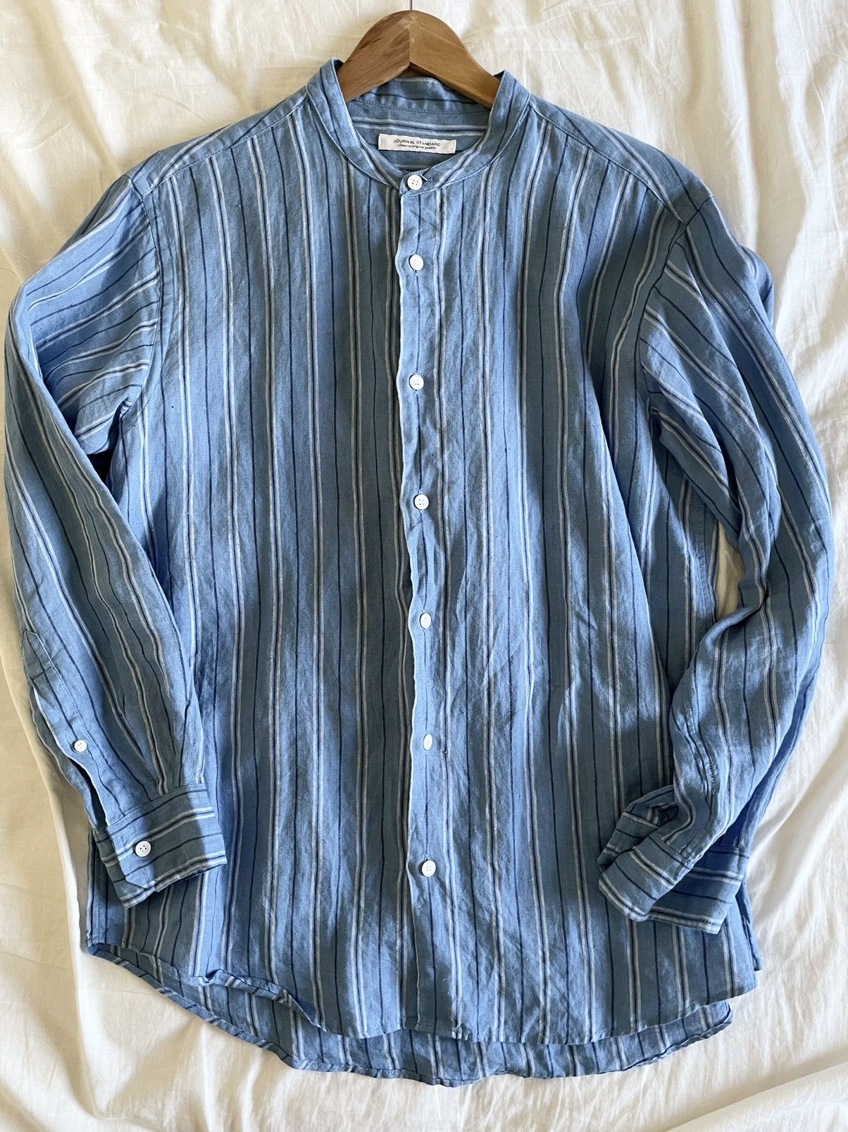 Journal Standard Men’s 🇯🇵 Journal Standard Striped Linen Shirt Sz S Size US S / EU 44-46 / 1 - 4 Thumbnail