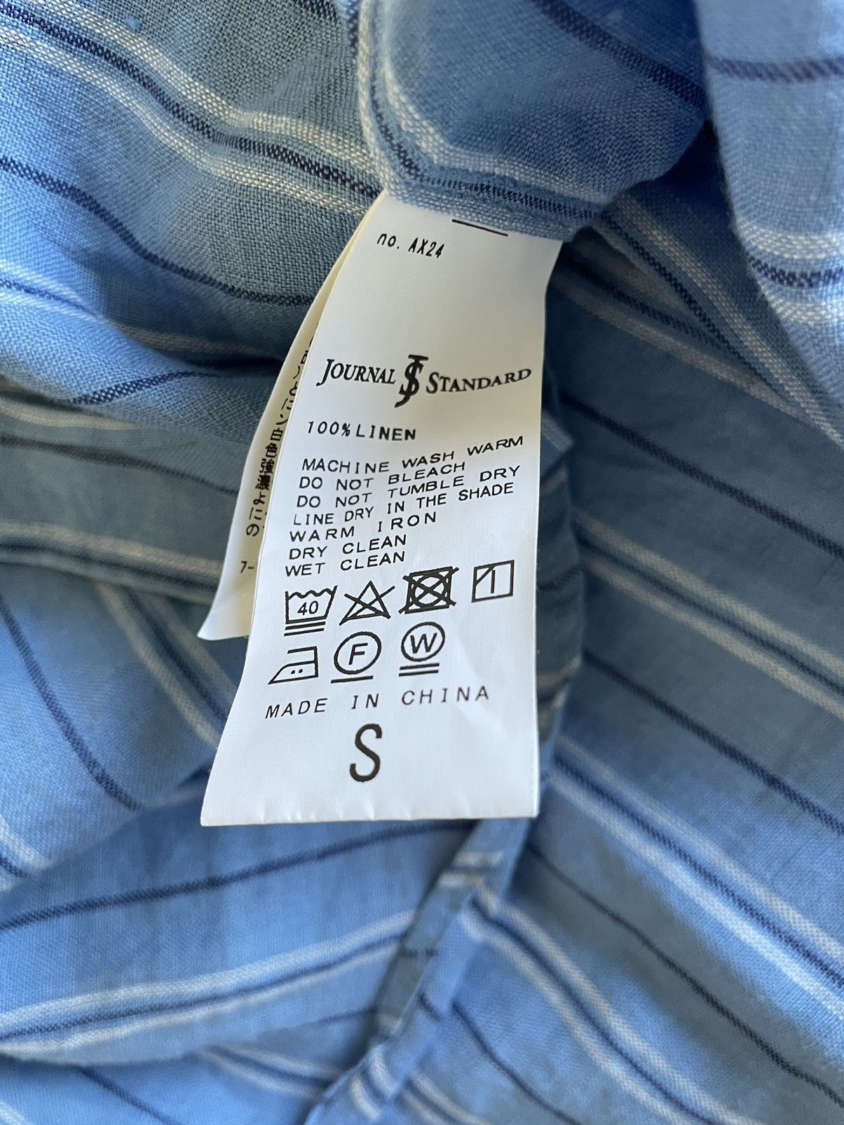 Journal Standard Men’s 🇯🇵 Journal Standard Striped Linen Shirt Sz S Size US S / EU 44-46 / 1 - 7 Thumbnail
