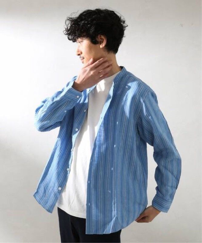 Journal Standard Men’s 🇯🇵 Journal Standard Striped Linen Shirt Sz S Size US S / EU 44-46 / 1 - 2 Thumbnail