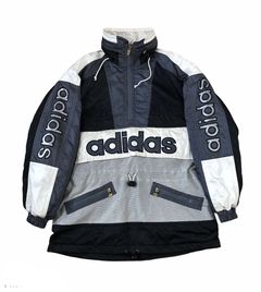 Vintage 80s adidas hip hop run dmc hot sale style hoodies oversized puffer track bomber jacket