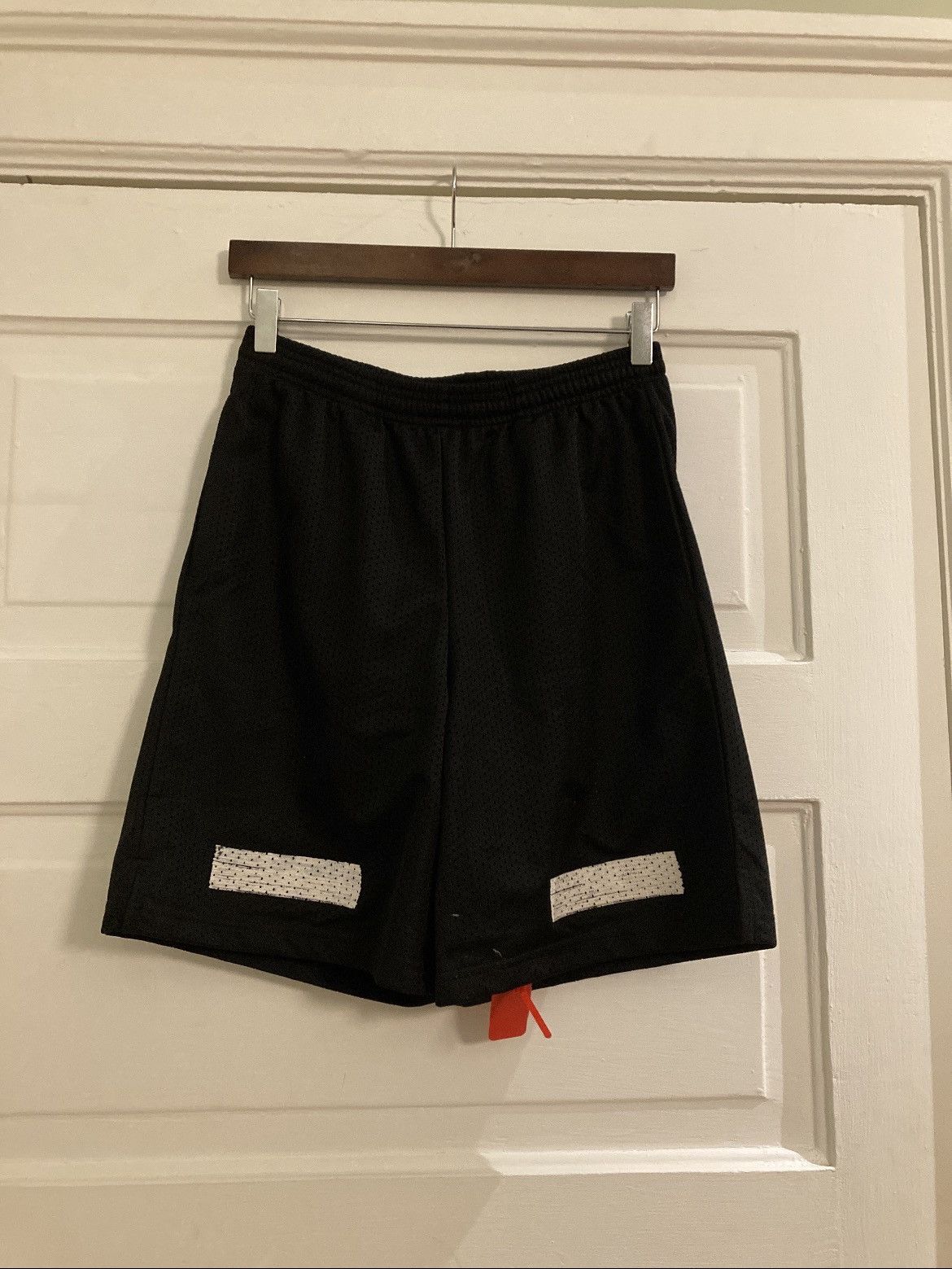 OFF-WHITE Hand Logo Mesh Shorts Black