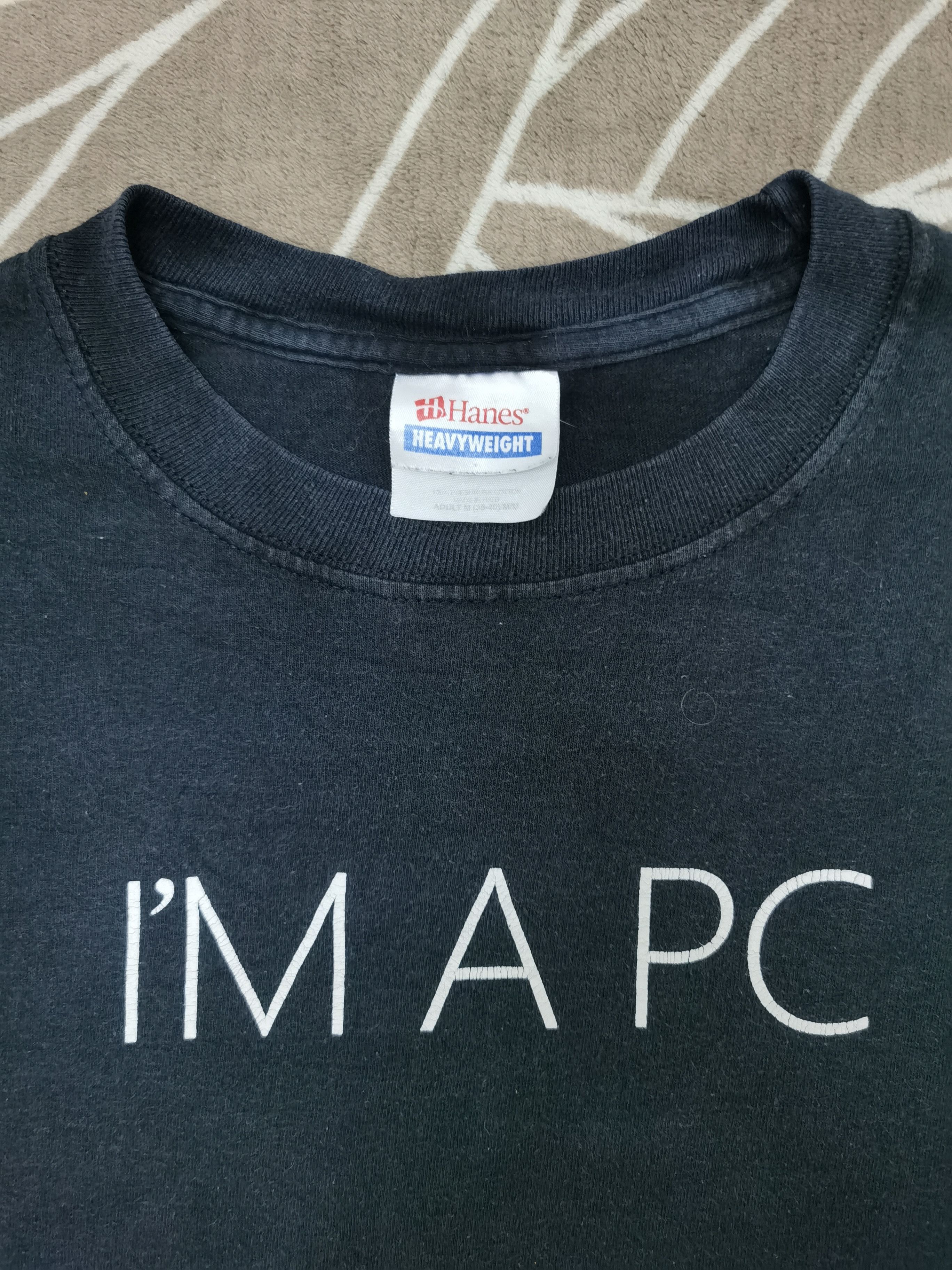 Hanes Vintage Microsoft I'M A PC T-shirt Size US M / EU 48-50 / 2 - 2 Thumbnail