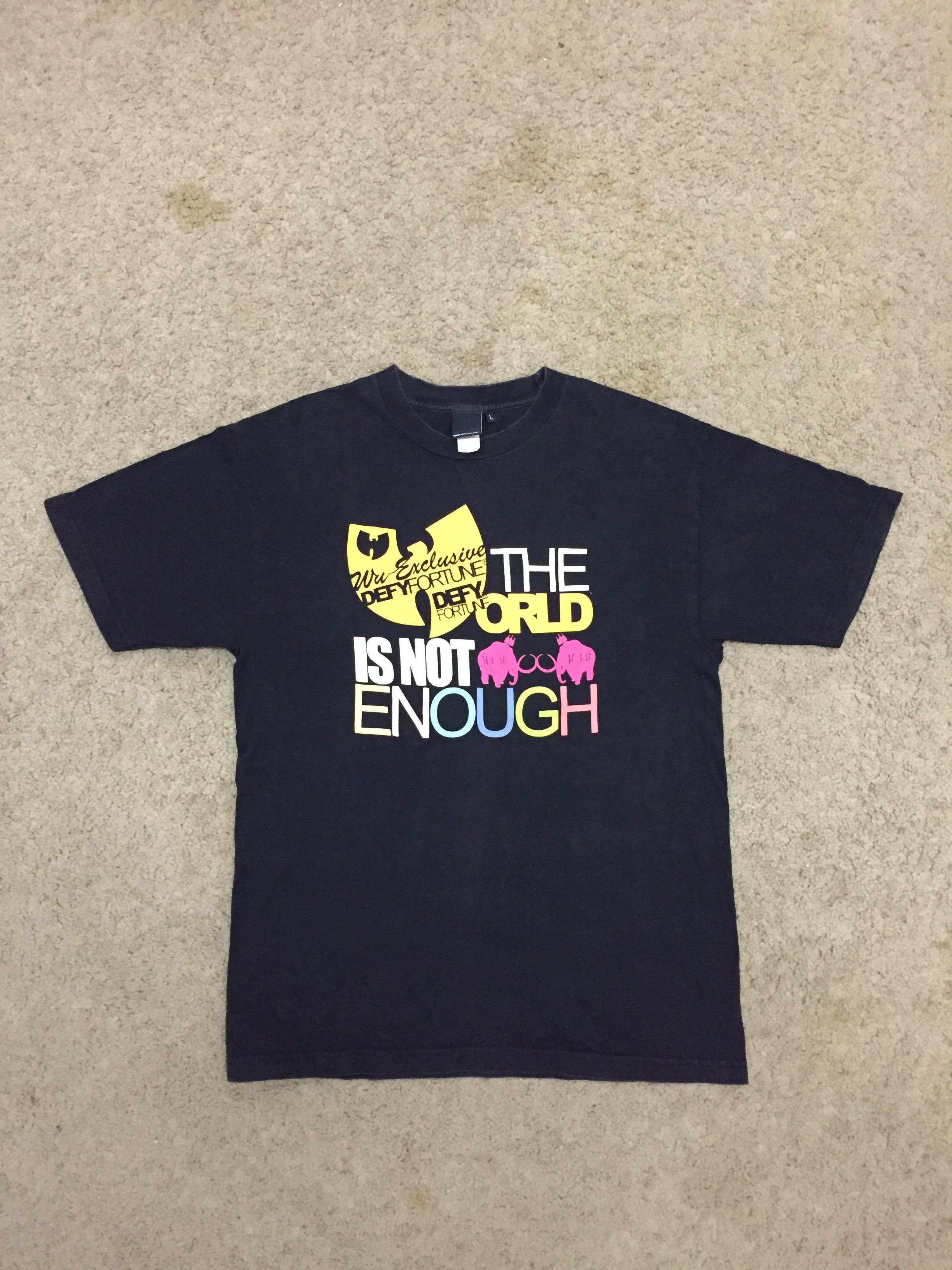 Vintage Wu Exclusive DefyFortune The World Is Not Enough Tees Size US L / EU 52-54 / 3 - 1 Thumbnail