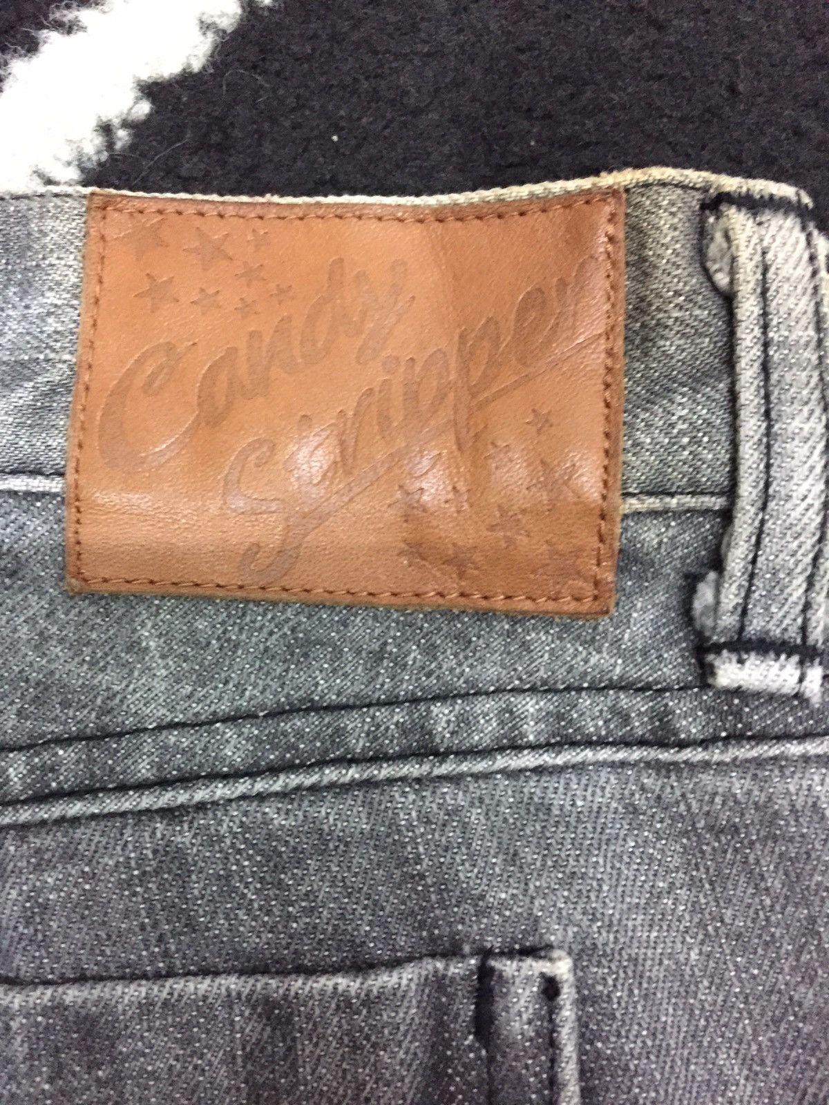 Japanese Brand Candy Stripper Distressed Paint Splash Denim Size 31" - 9 Thumbnail