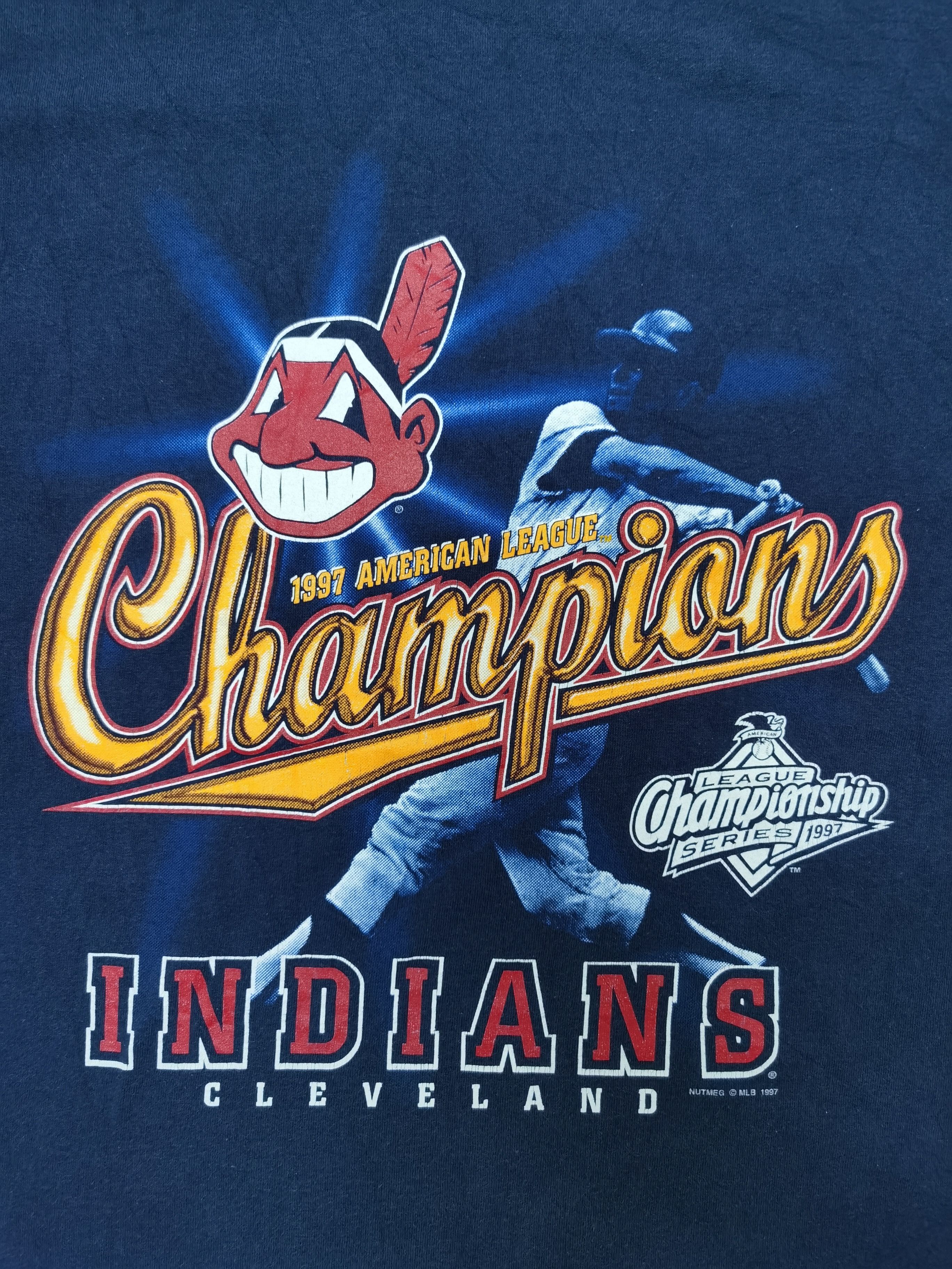MLB × Nutmeg × Vintage Vintage Cleveland Indians 1997 American League Champions Size US XXL / EU 58 / 5 - 2 Thumbnail