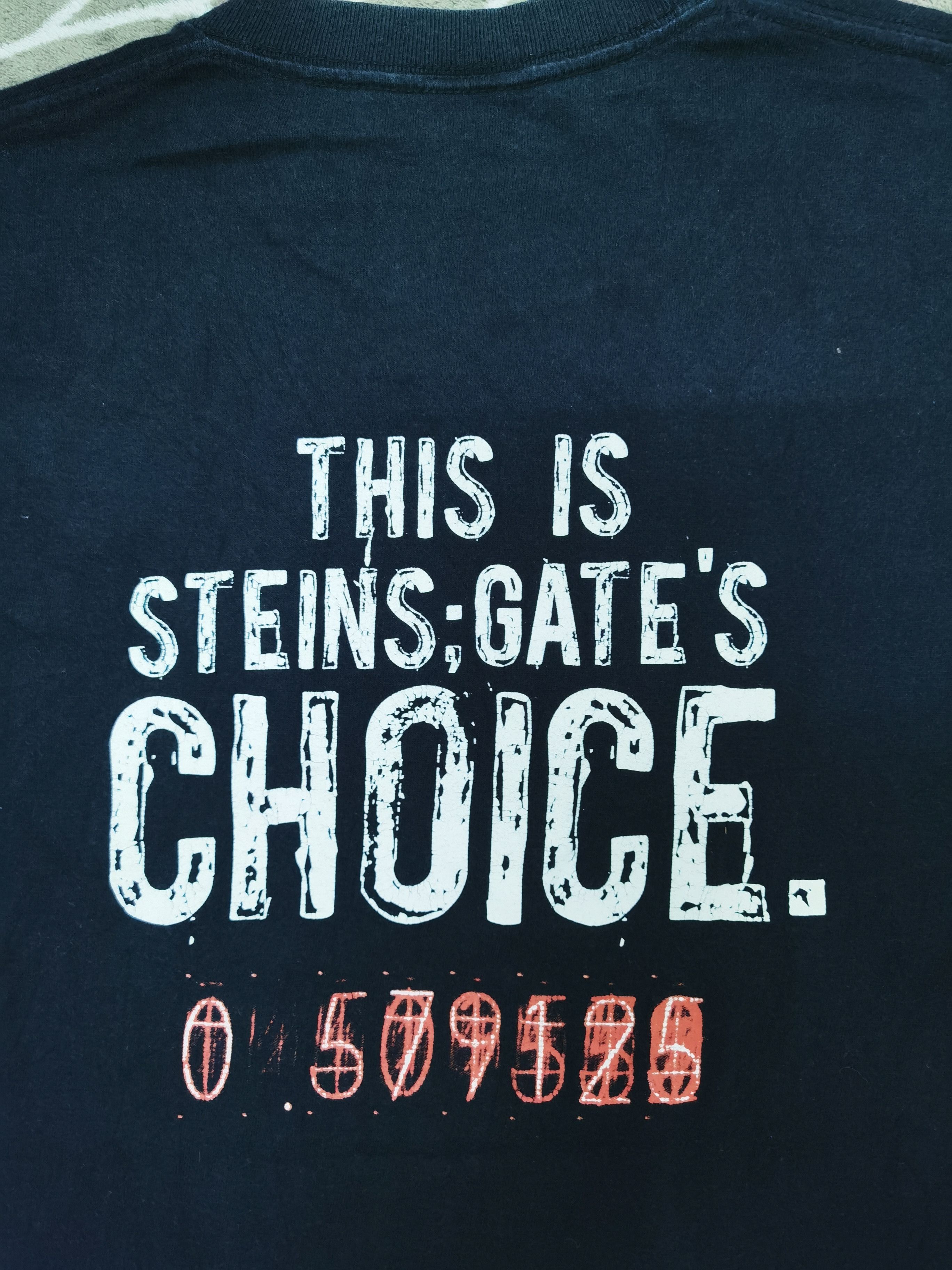 Anime Steins:Gate's El Psy Congroo Anime T-shirt Size US L / EU 52-54 / 3 - 5 Thumbnail
