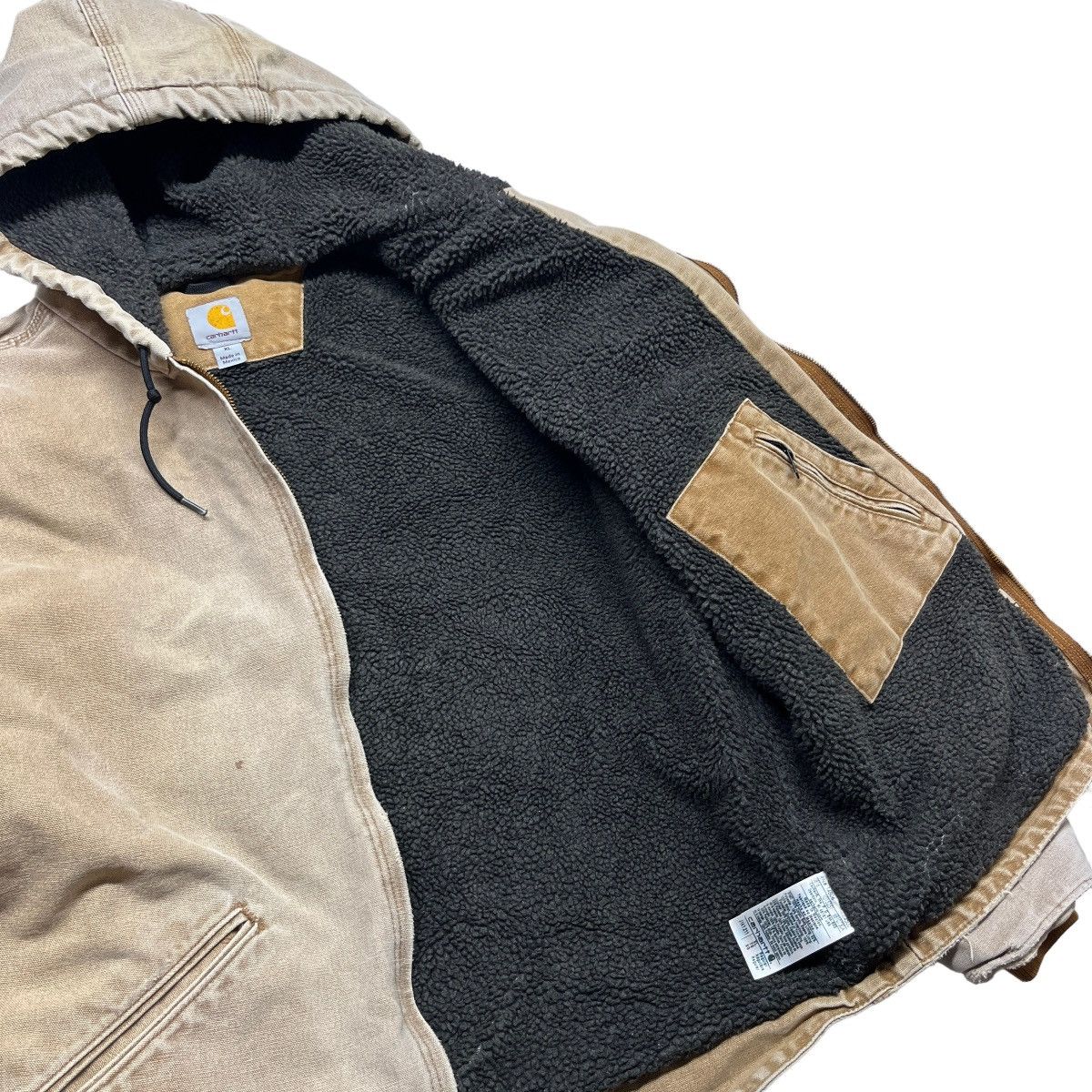 Carhartt Vintage Carhartt Fleece Lined Hooded Jacket Size US XL / EU 56 / 4 - 2 Thumbnail