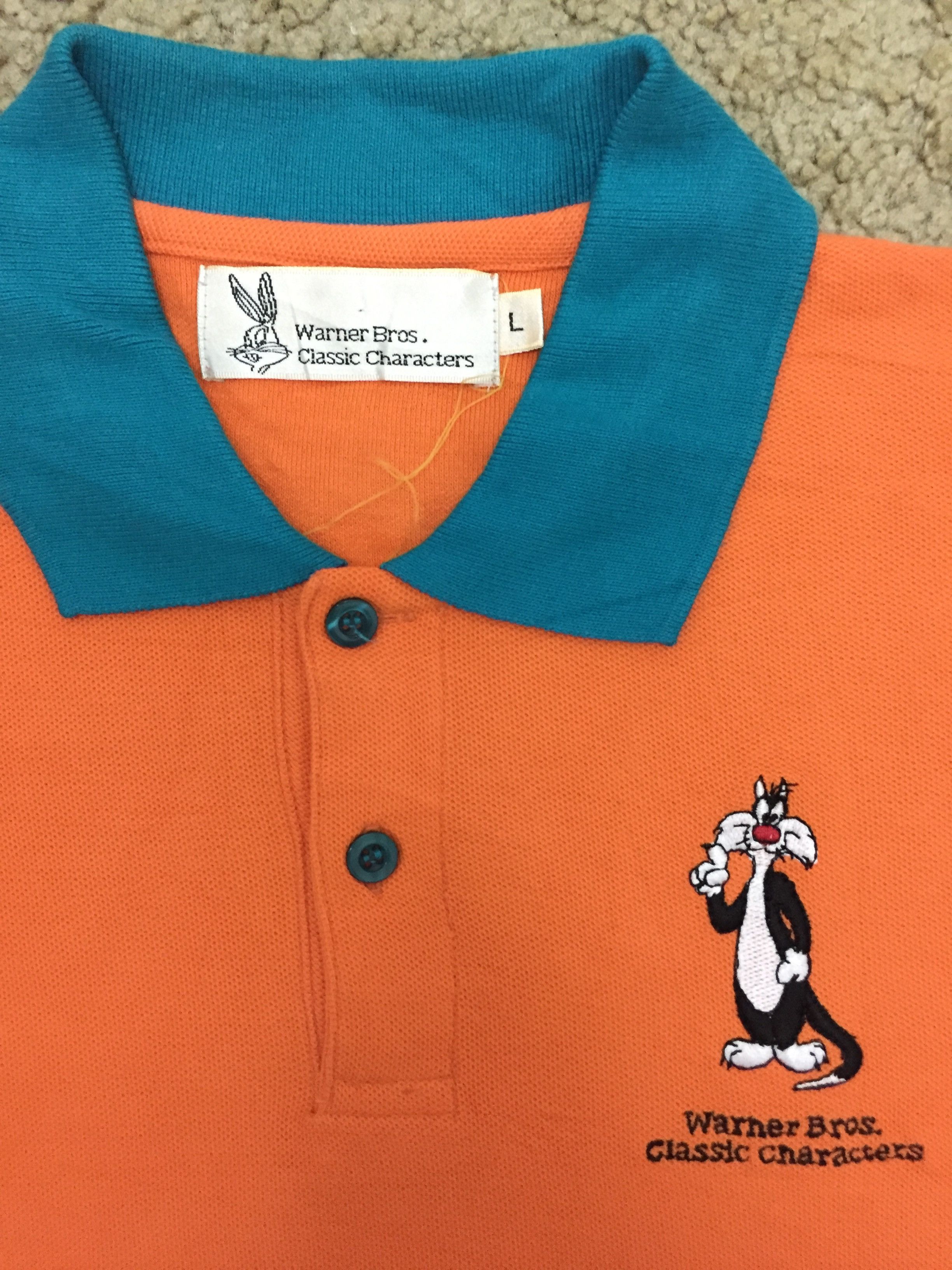 Vintage × Warner Bros 🔥SALE🔥Vintage 1992 Warner Bros Sylvester Polos T-shirt Size US L / EU 52-54 / 3 - 2 Thumbnail