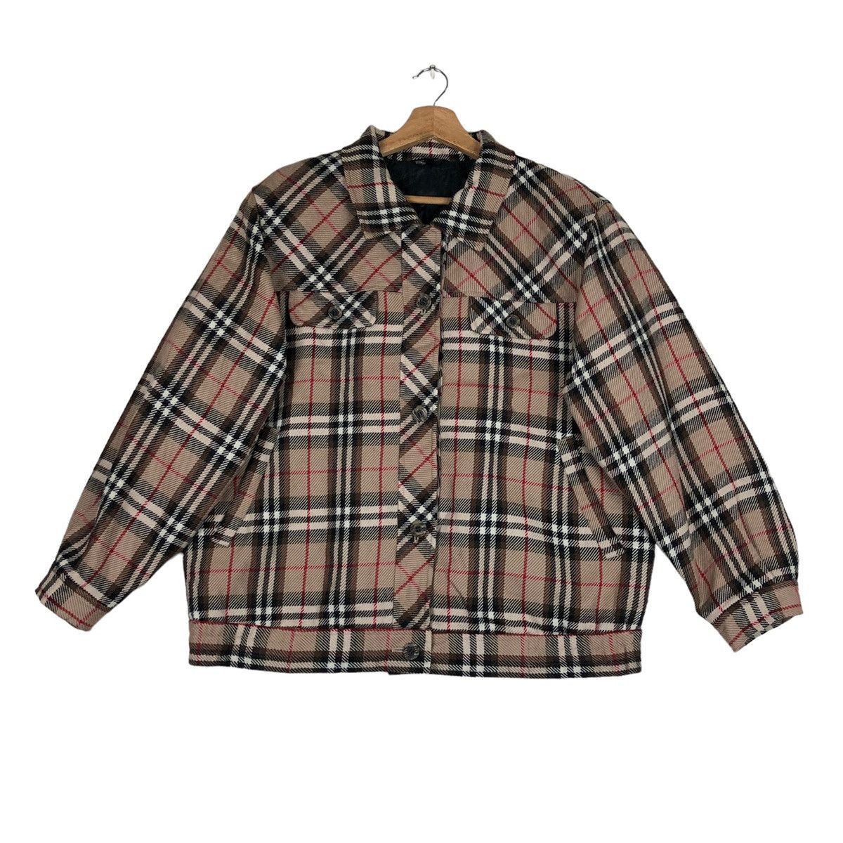 Japanese Brand Vintage Nova Checked Button Down Jacket Size US XL / EU 56 / 4 - 2 Thumbnail