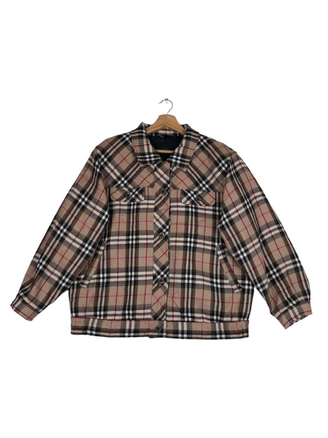Japanese Brand Vintage Nova Checked Button Down Jacket Size US XL / EU 56 / 4 - 1 Thumbnail