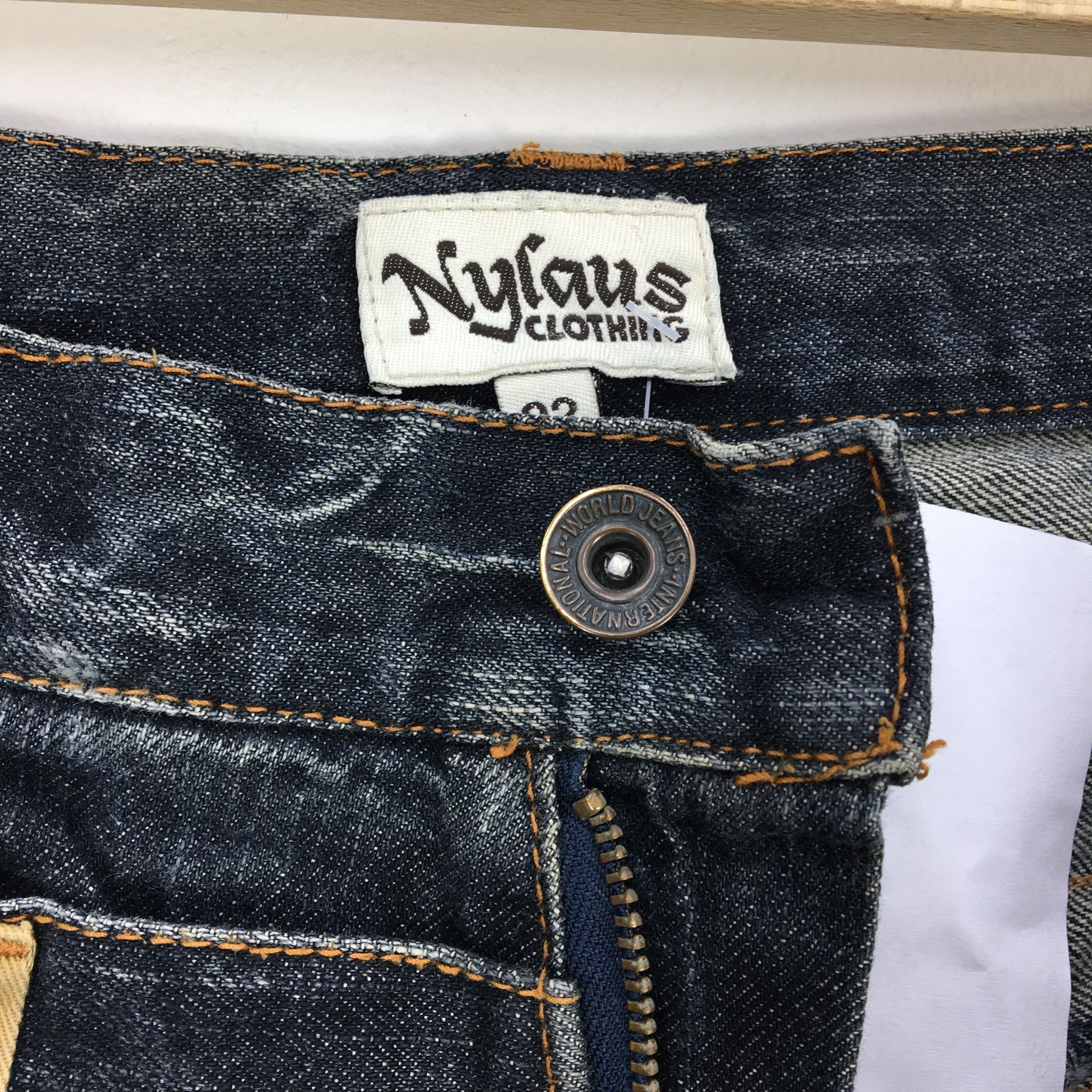Japanese Brand Nylaus Double Waist Jeans Japanese Travis Style Denim Size 30" / US 8 / IT 44 - 6 Thumbnail