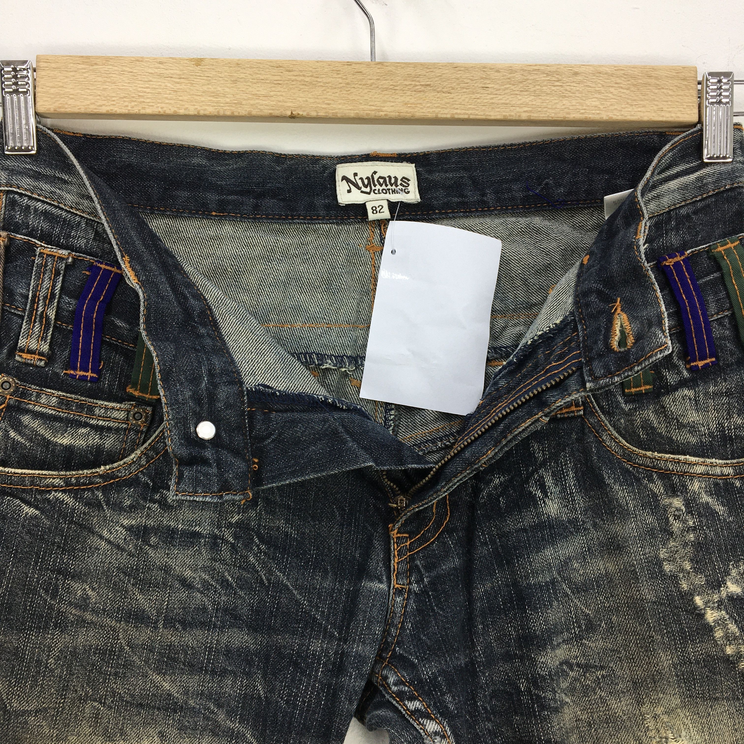 Japanese Brand Nylaus Double Waist Jeans Japanese Travis Style Denim Size 30" / US 8 / IT 44 - 5 Thumbnail