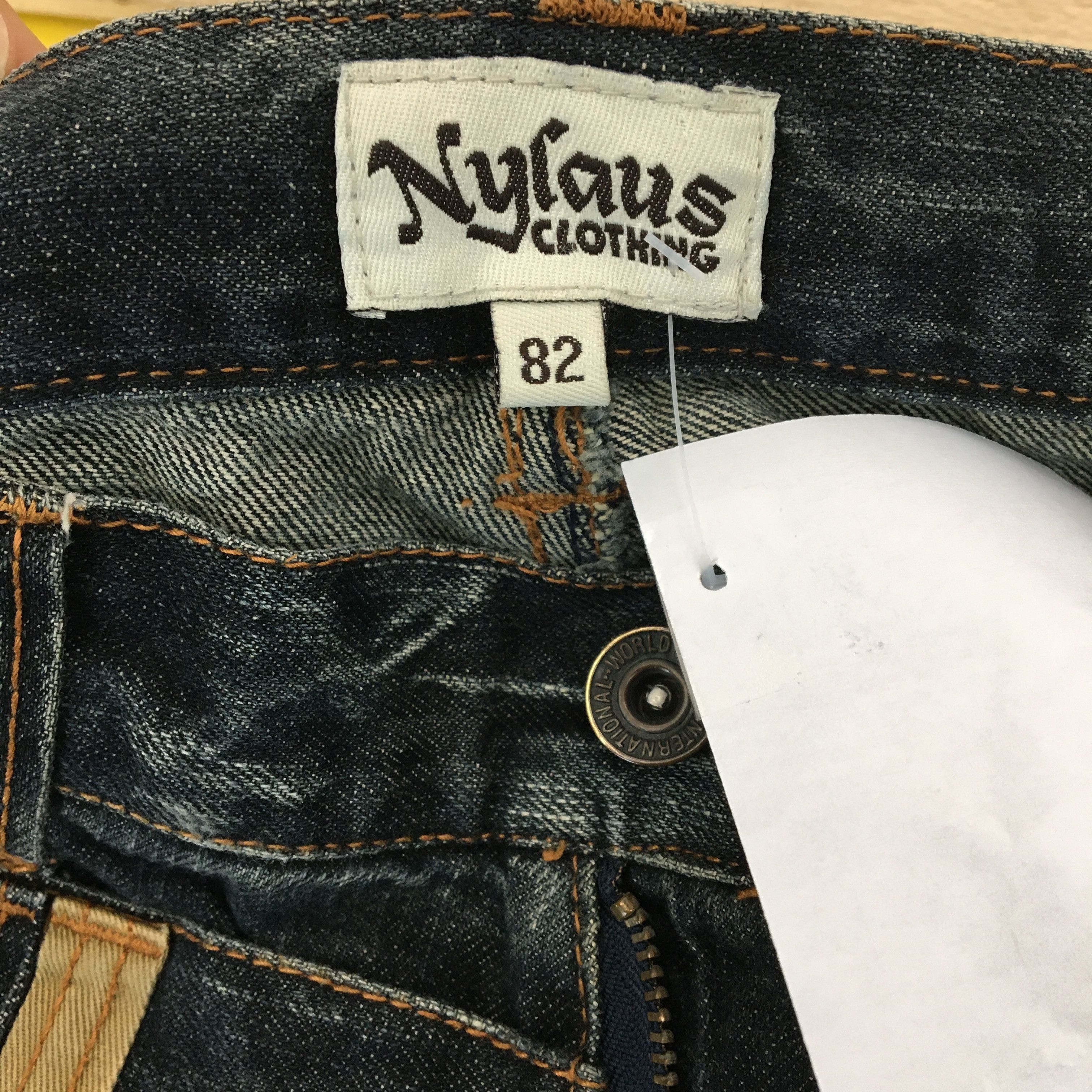 Japanese Brand Nylaus Double Waist Jeans Japanese Travis Style Denim Size 30" / US 8 / IT 44 - 7 Thumbnail