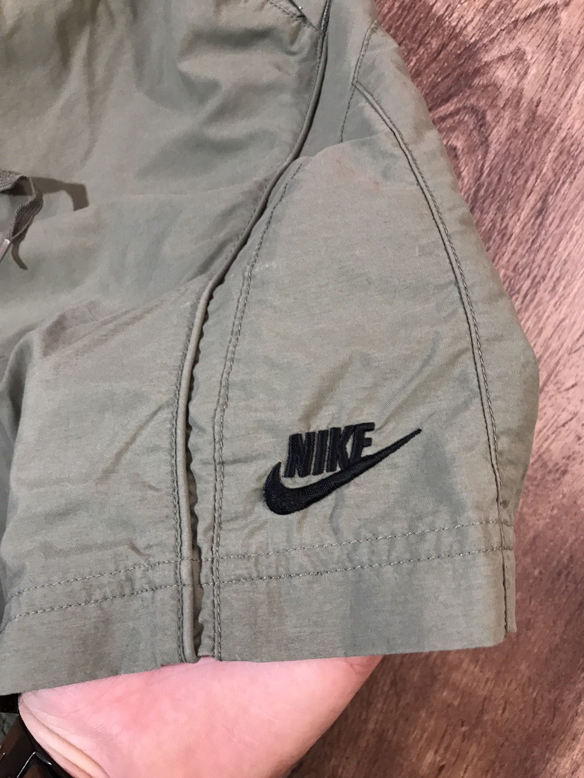 Nike × Vintage Nike vintage 90s Nylon Khaki shorts Size US 40 / EU 56 - 2 Thumbnail