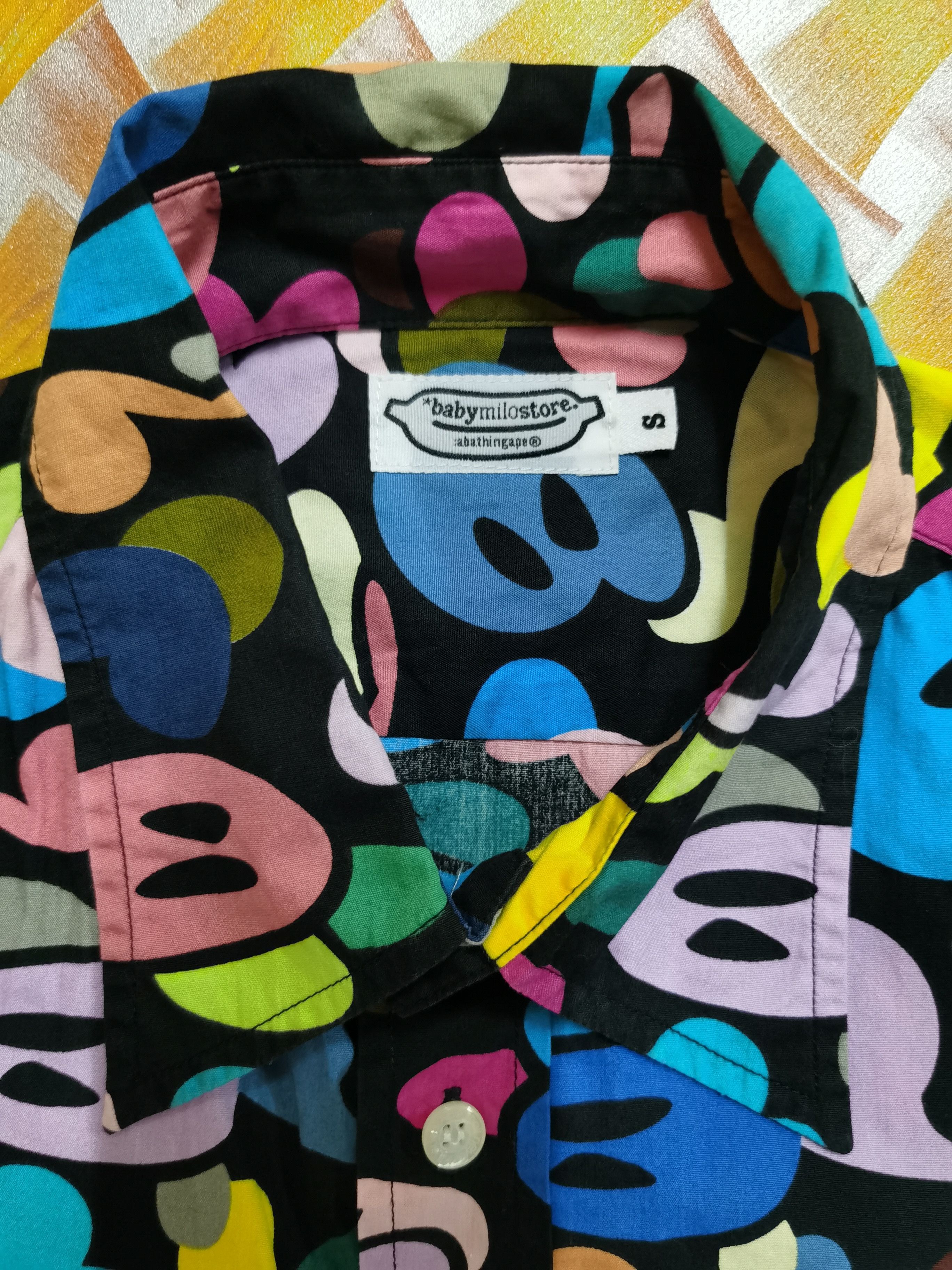 Bape Baby Milo Multi Camo Button Up S/S Shirt Size US S / EU 44-46 / 1 - 2 Thumbnail