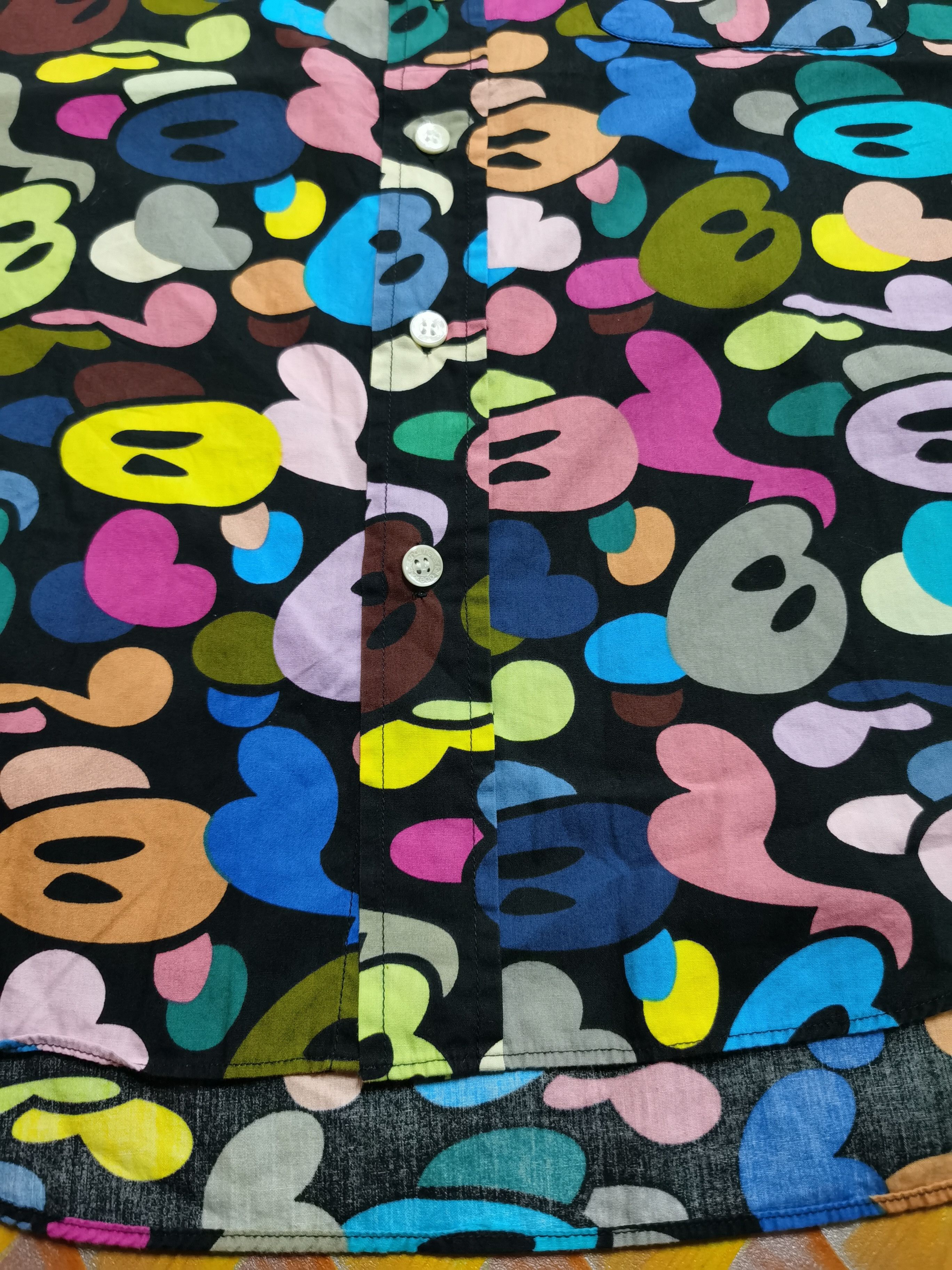 Bape Baby Milo Multi Camo Button Up S/S Shirt Size US S / EU 44-46 / 1 - 4 Thumbnail