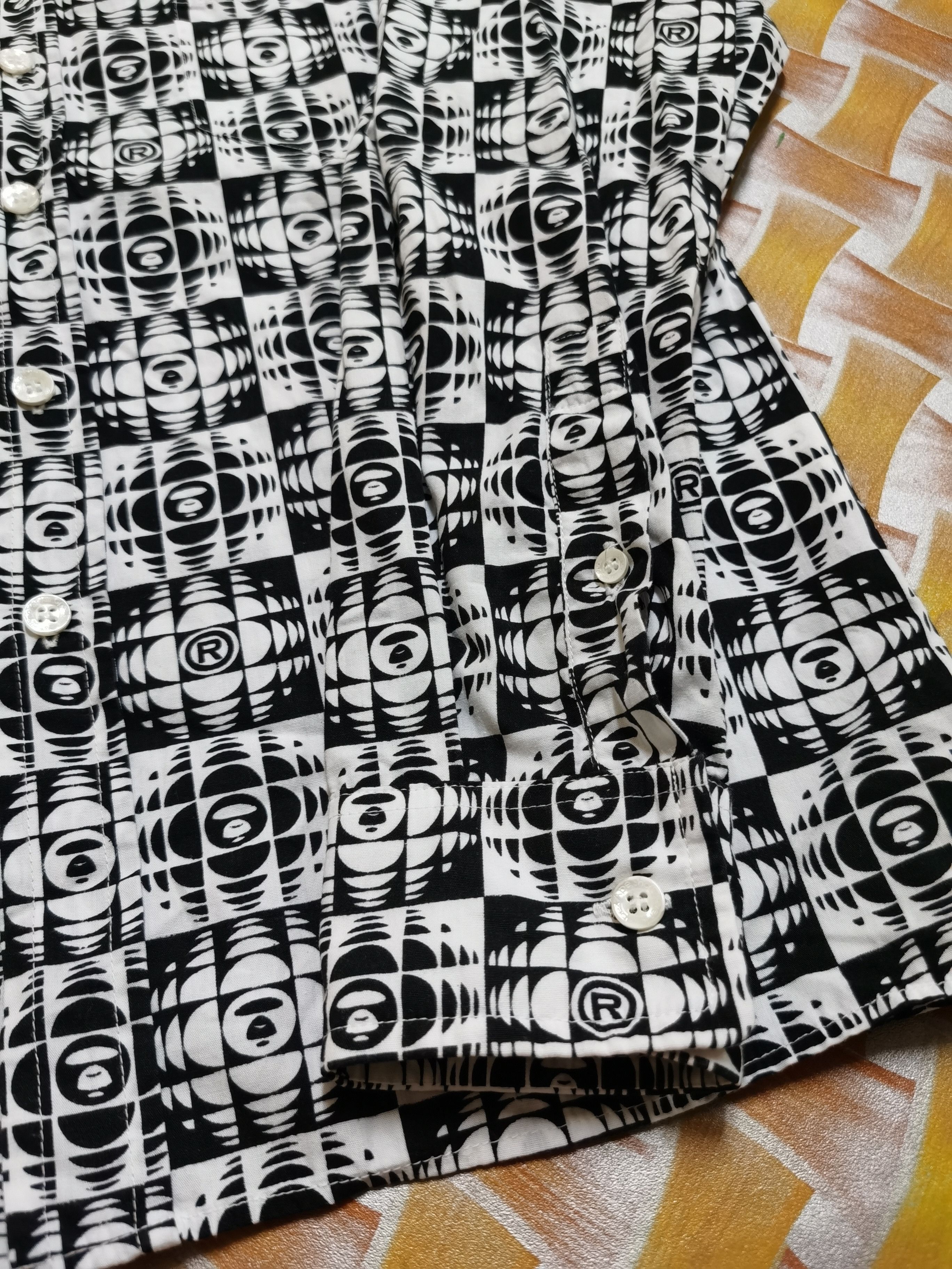 Bape Bape Black White Monogram Shirt Size S / US 4 / IT 40 - 3 Thumbnail