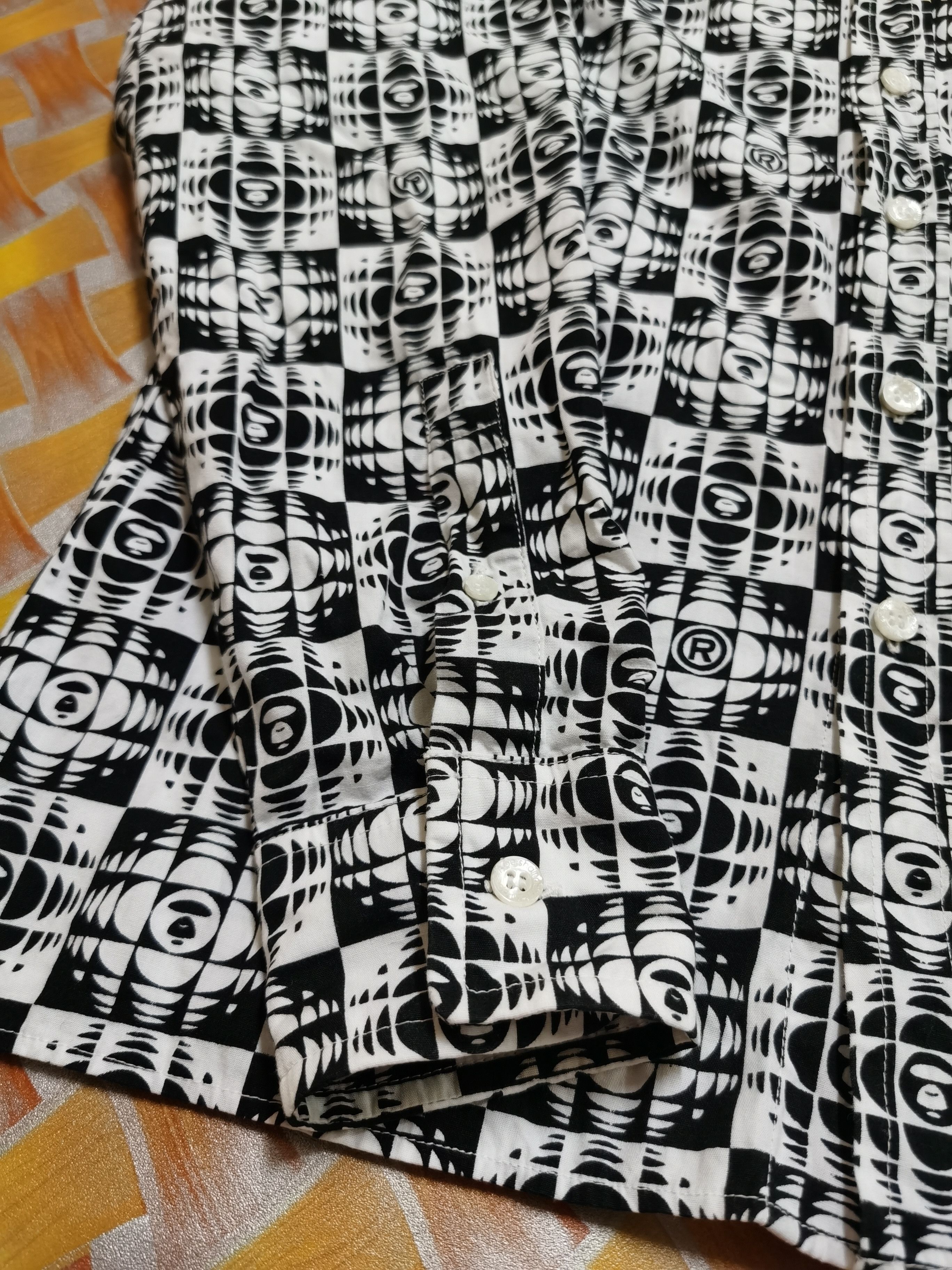 Bape Bape Black White Monogram Shirt Size S / US 4 / IT 40 - 4 Thumbnail