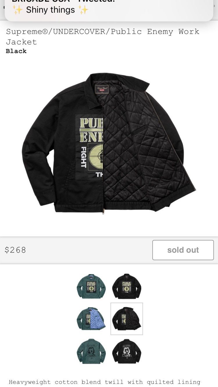 UNDERCOVER Public Enemy Work Jacket - spring summer 2018 - Supreme