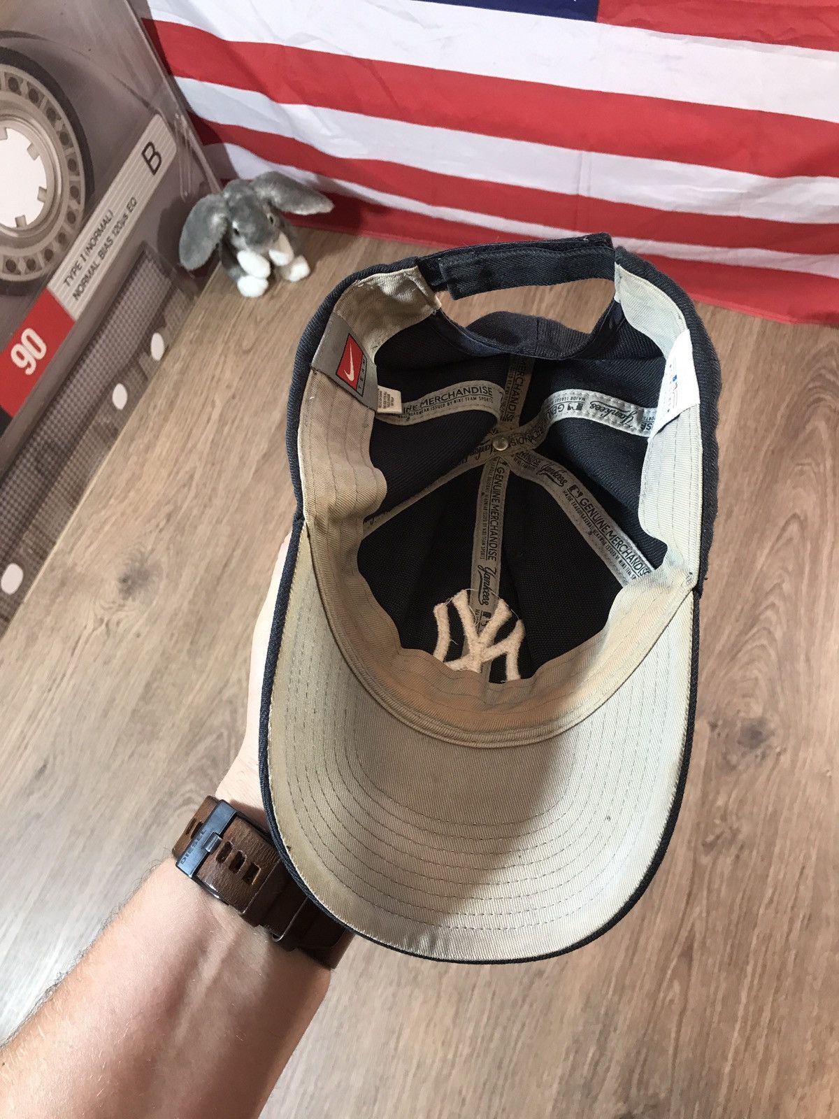Nike × Vintage Vintage 90s Nike New York Yankees Cap rare Size ONE SIZE - 7 Thumbnail
