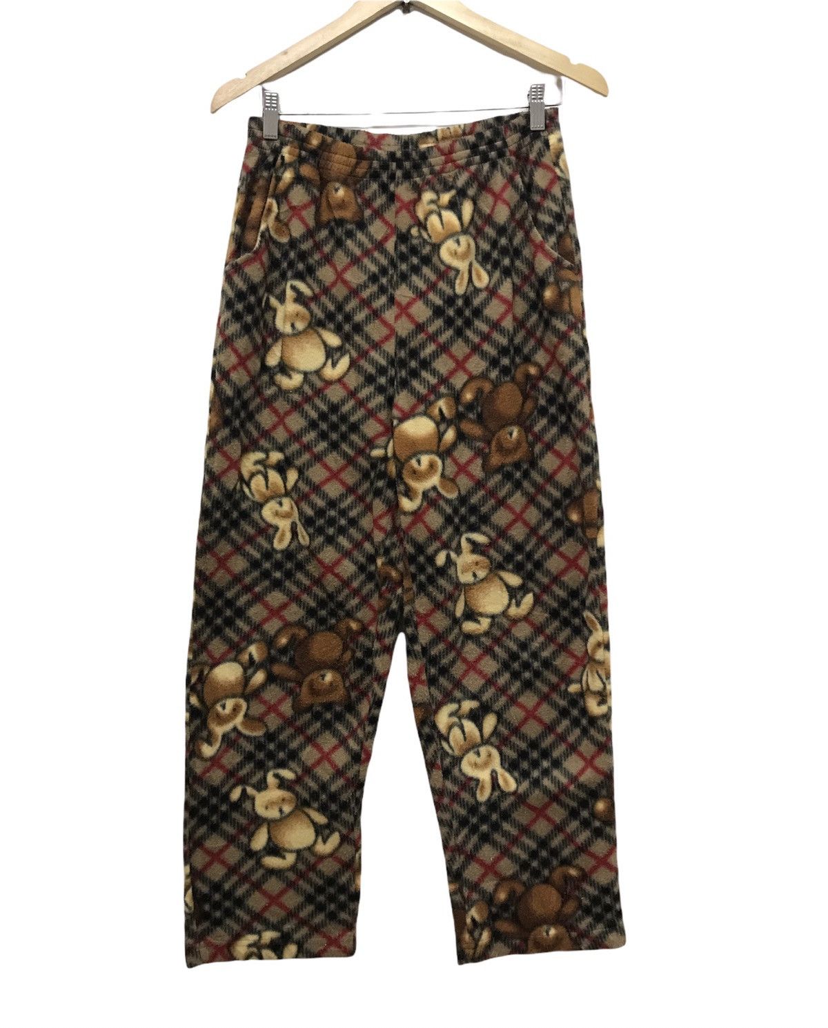 Japanese Brand Unknown Brands Fleece Novacheck Bear Pants Like Burberry Size US 34 / EU 50 - 1 Thumbnail