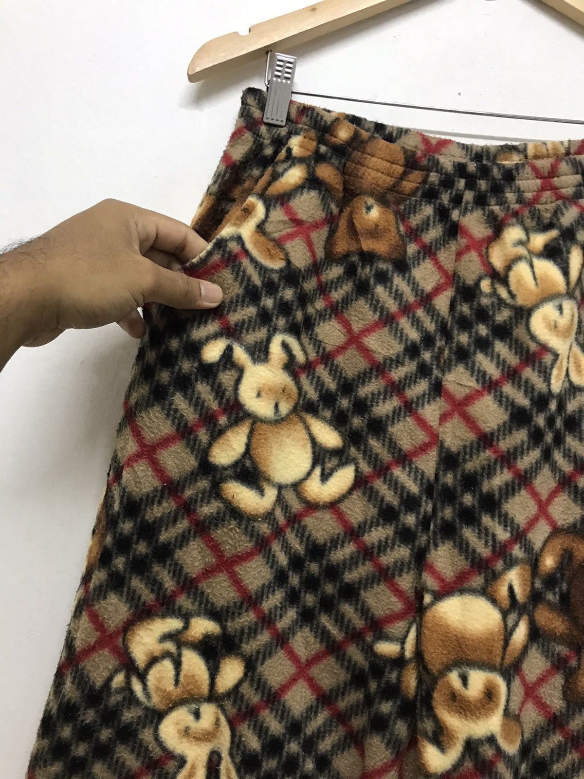 Japanese Brand Unknown Brands Fleece Novacheck Bear Pants Like Burberry Size US 34 / EU 50 - 5 Thumbnail