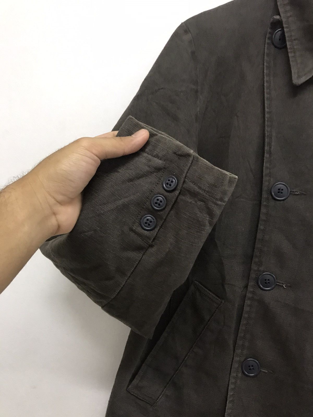 Gap Vintage Gap Double Breasted Denim Chore Jacket / Brown Size US M / EU 48-50 / 2 - 5 Thumbnail