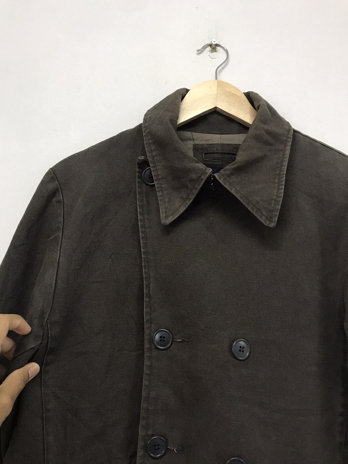Gap Vintage Gap Double Breasted Denim Chore Jacket / Brown Size US M / EU 48-50 / 2 - 10 Thumbnail