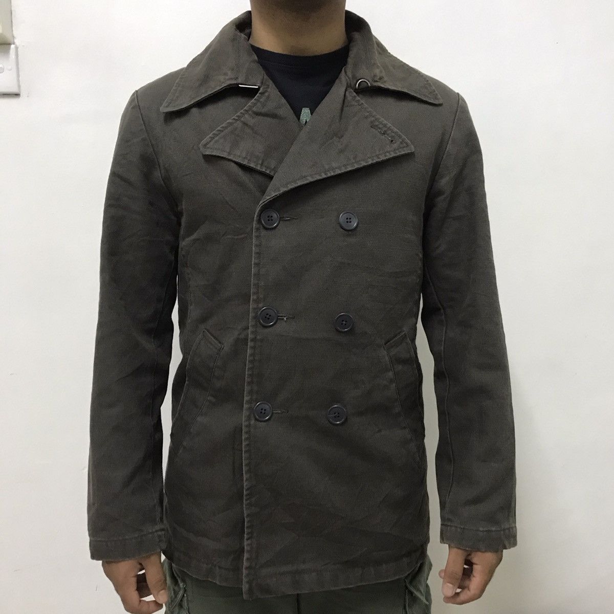 Gap Vintage Gap Double Breasted Denim Chore Jacket / Brown Size US M / EU 48-50 / 2 - 1 Thumbnail