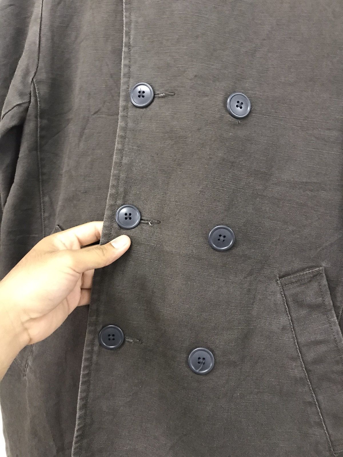 Gap Vintage Gap Double Breasted Denim Chore Jacket / Brown Size US M / EU 48-50 / 2 - 8 Thumbnail
