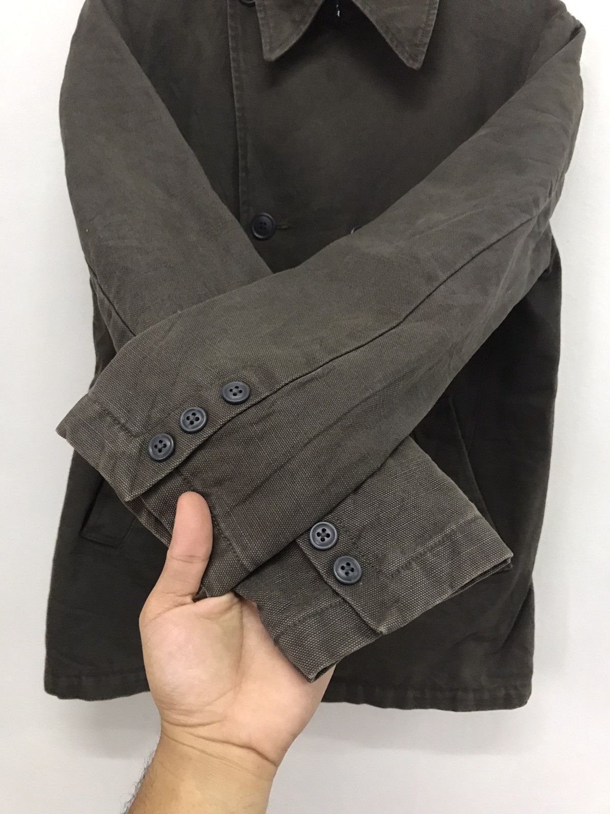 Gap Vintage Gap Double Breasted Denim Chore Jacket / Brown Size US M / EU 48-50 / 2 - 6 Thumbnail