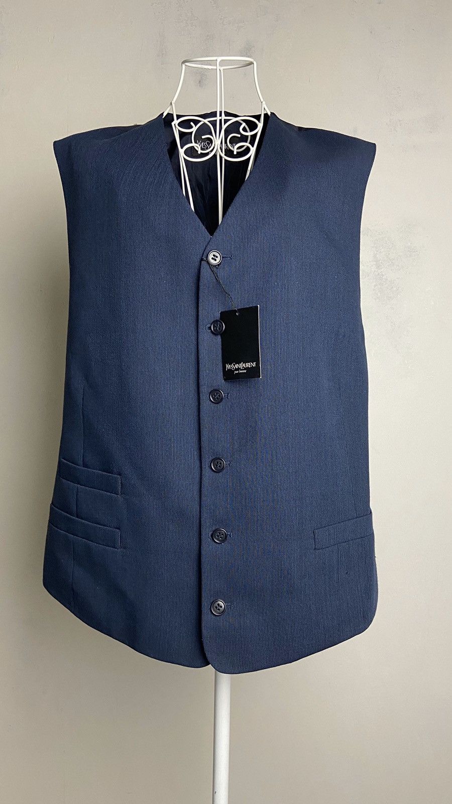 Vintage YSL monogram vest wool Size 50R - 1 Thumbnail
