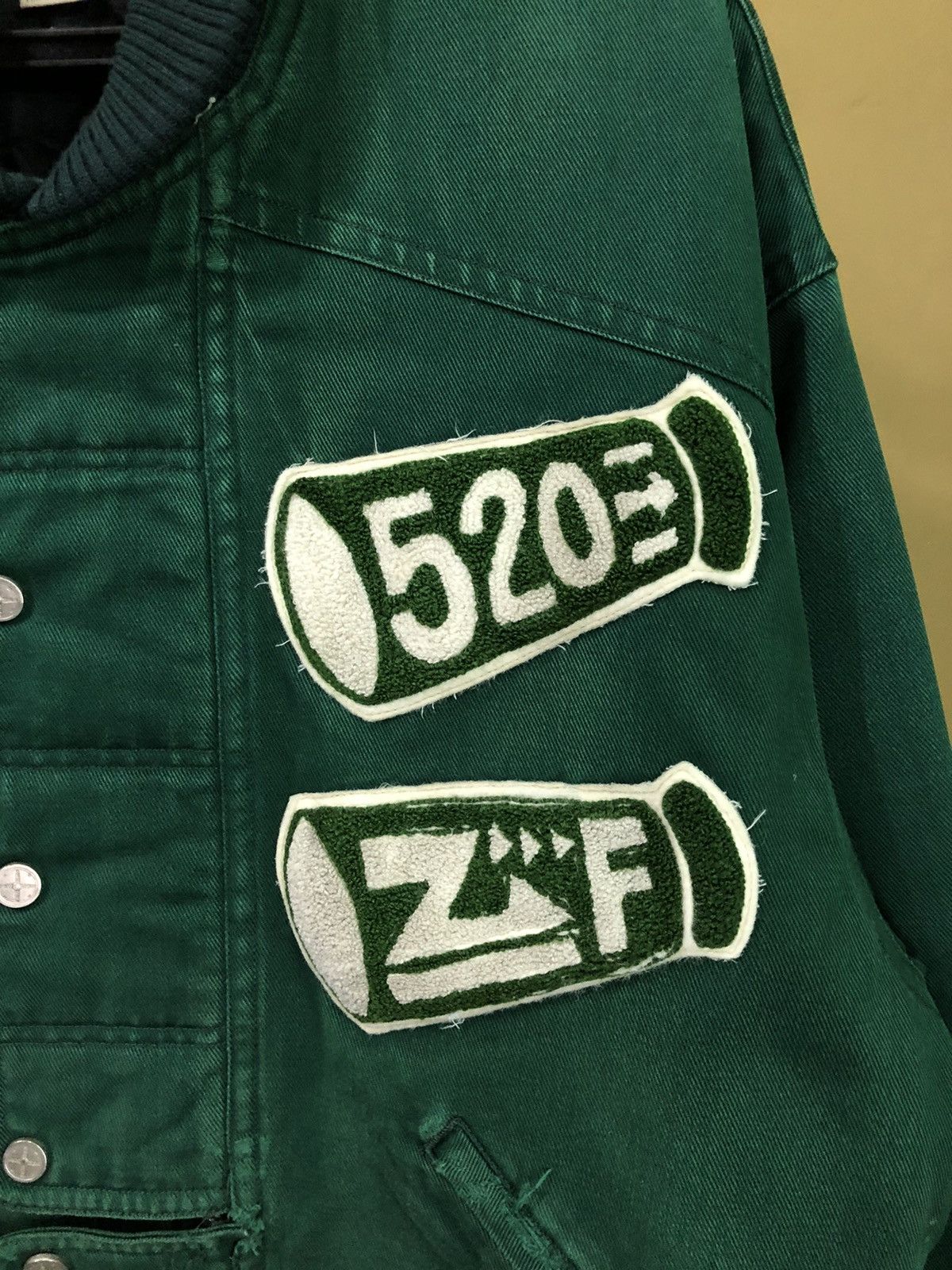 Japanese Brand × Kansai Yamamoto × Vintage Vintage Kansai O2 Big Logo Distressed Bomber Jacket Size US L / EU 52-54 / 3 - 3 Thumbnail