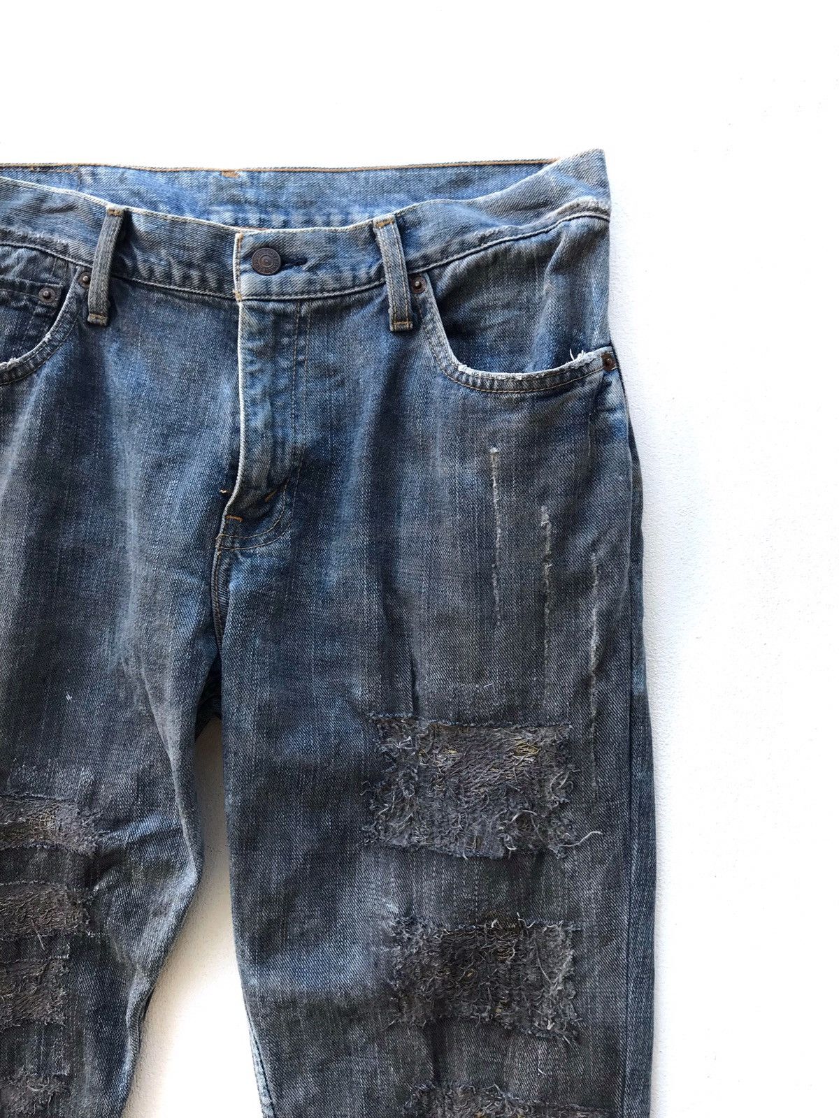 Levi's × Levi's Made & Crafted Levi’s Custom Patchwork Distressed Workers Jeans Size US 33 - 1 Thumbnail