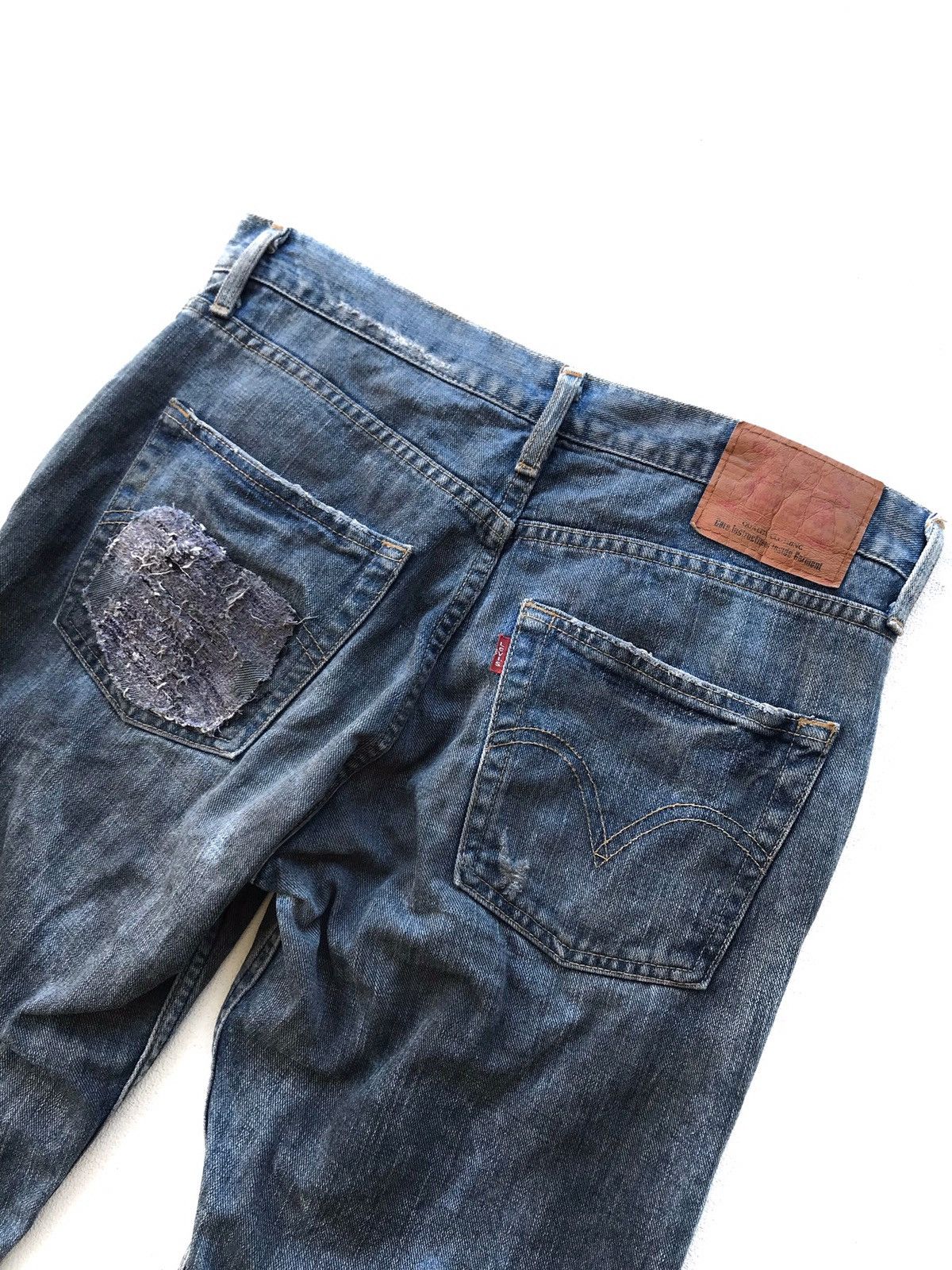 Levi's × Levi's Made & Crafted Levi’s Custom Patchwork Distressed Workers Jeans Size US 33 - 8 Thumbnail