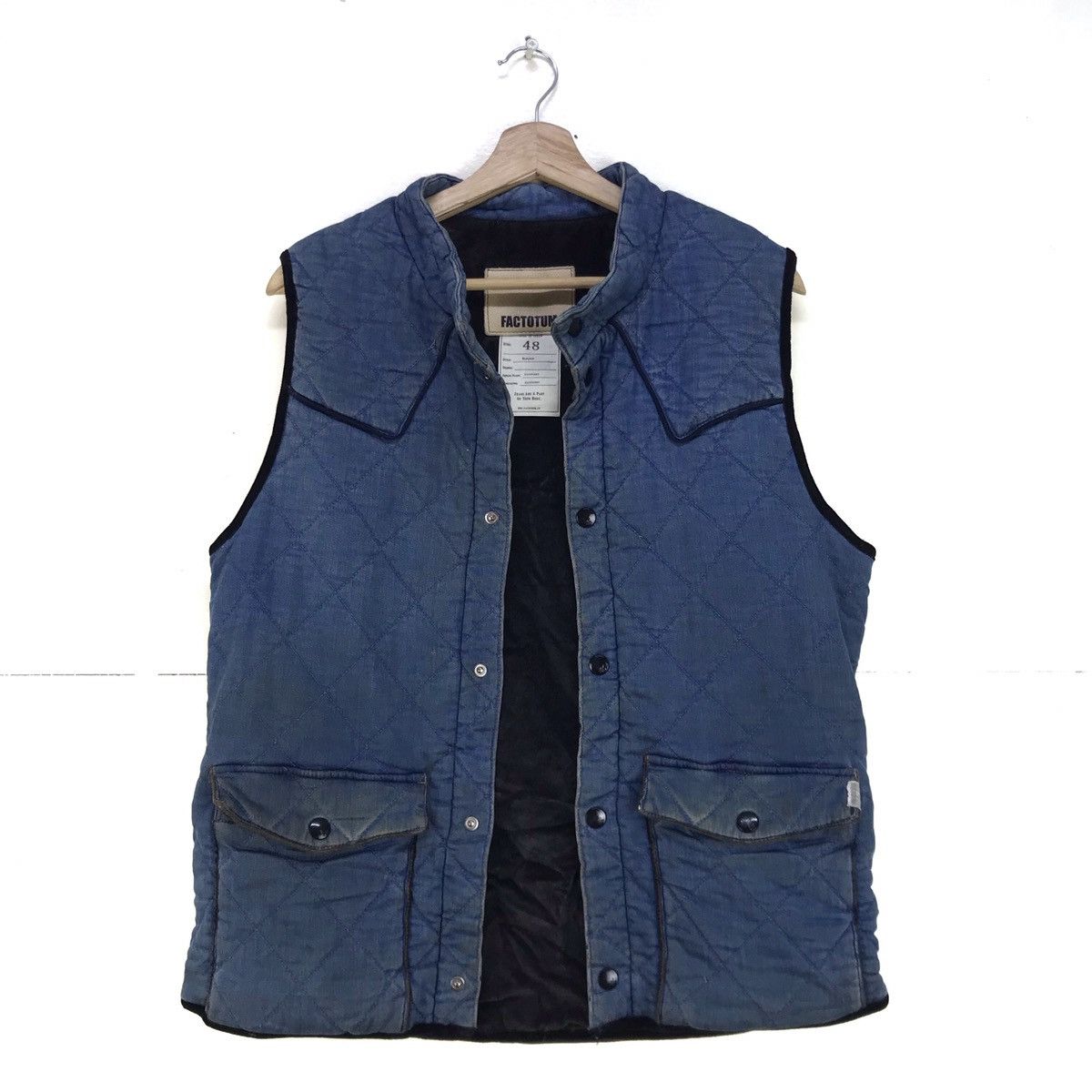 FACTOTUM Factotum by Issey Miyake Denim Indigo Vest Size US S / EU 44-46 / 1 - 5 Thumbnail