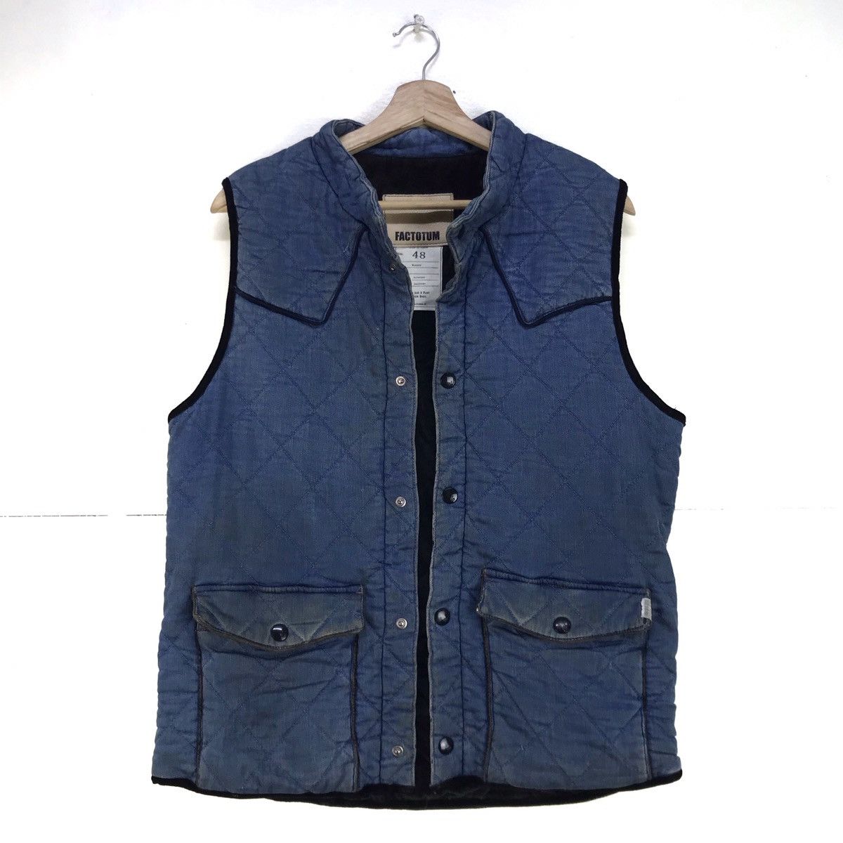 FACTOTUM Factotum by Issey Miyake Denim Indigo Vest Size US S / EU 44-46 / 1 - 1 Thumbnail