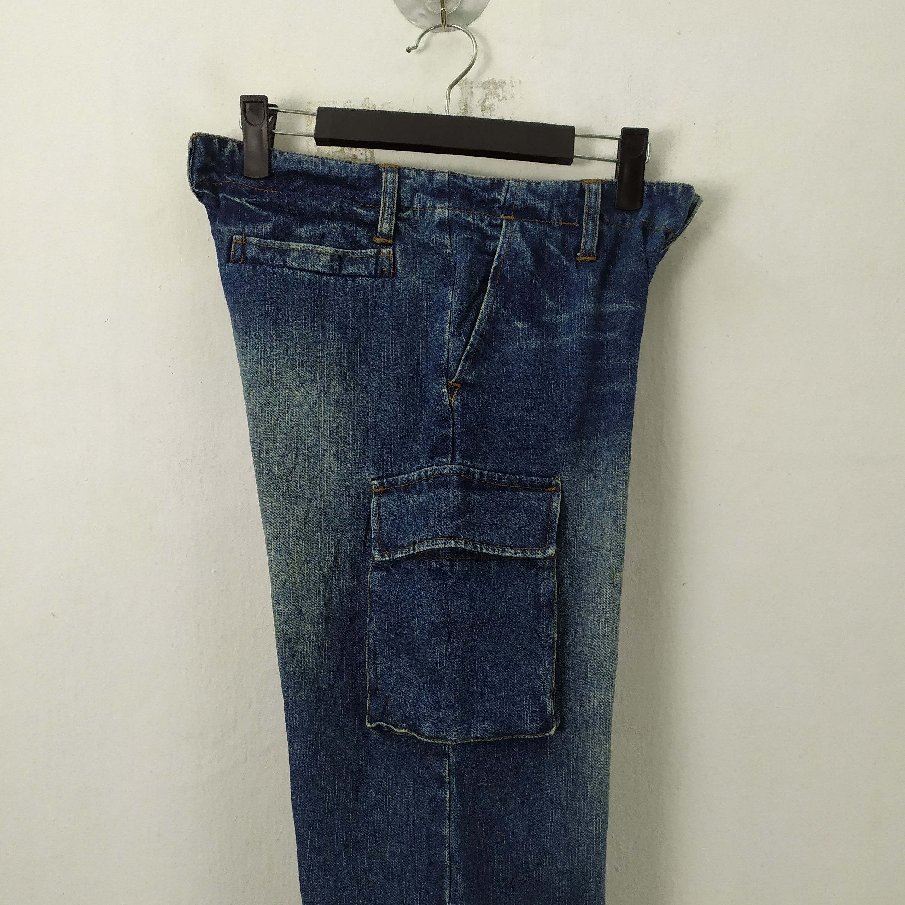 Japanese Brand × Jean BANG BEER JEANS DENIM CARGO PANTS Size US 27 - 8 Thumbnail