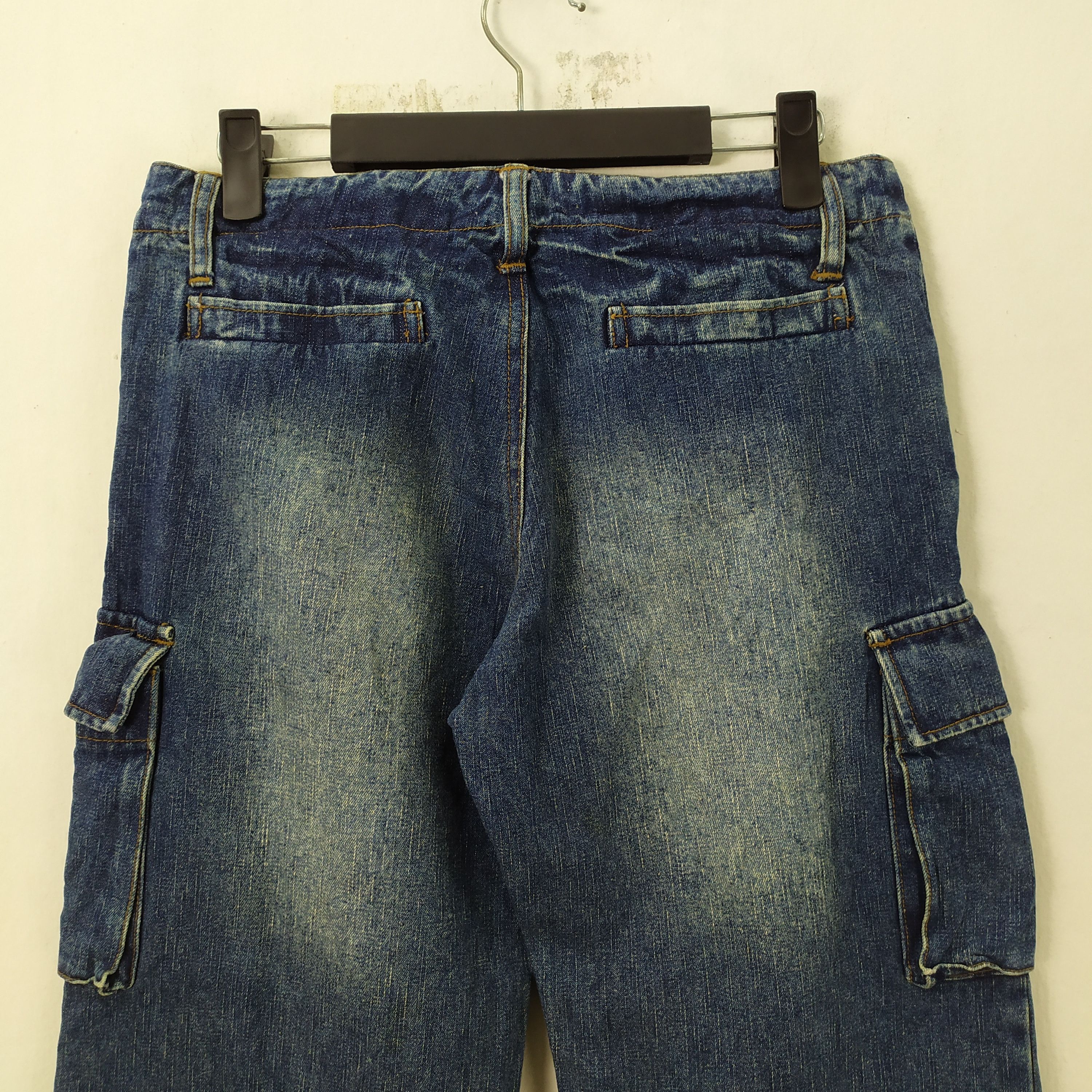 Japanese Brand × Jean BANG BEER JEANS DENIM CARGO PANTS Size US 27 - 11 Thumbnail